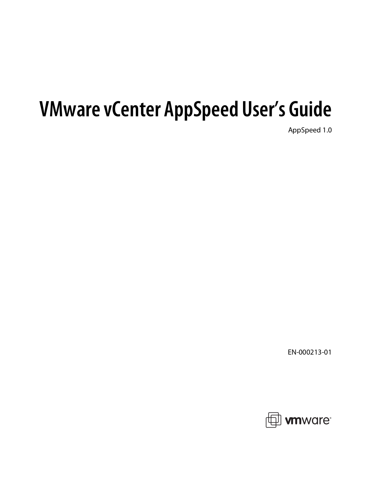 VMware vCenter AppSpeed - 1.0 User’s Guide