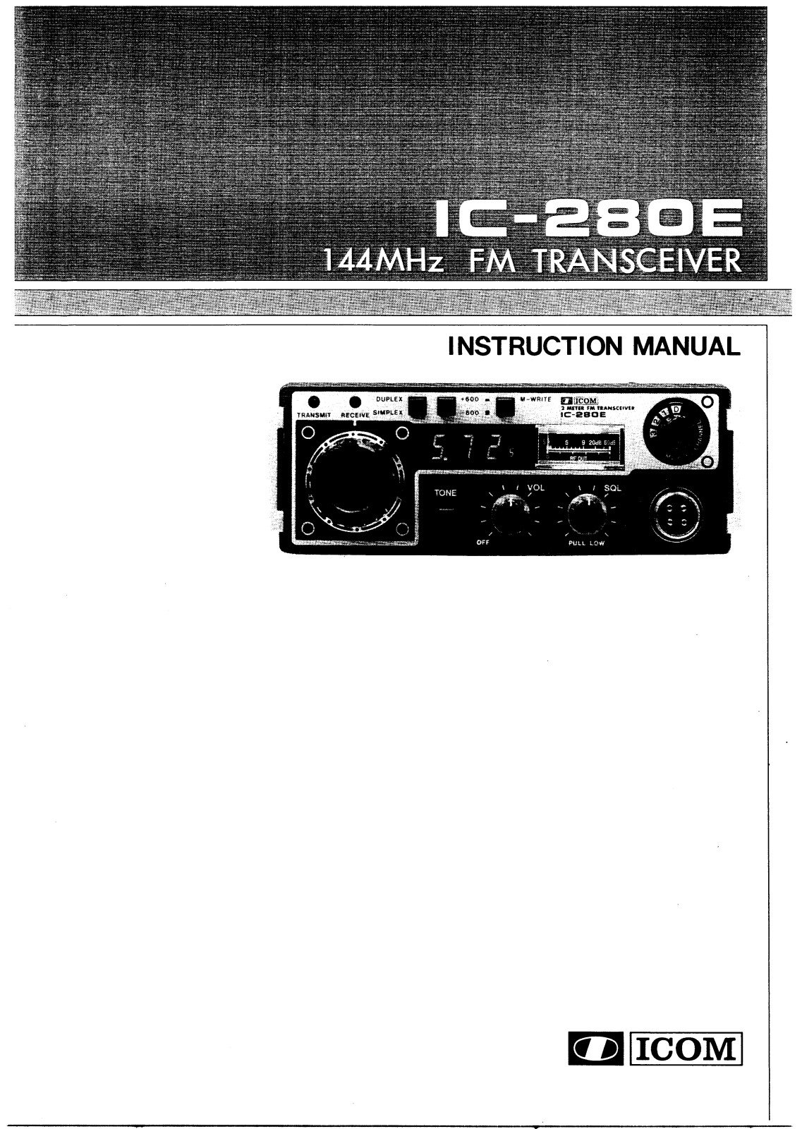 Icom IC-280E User Manual