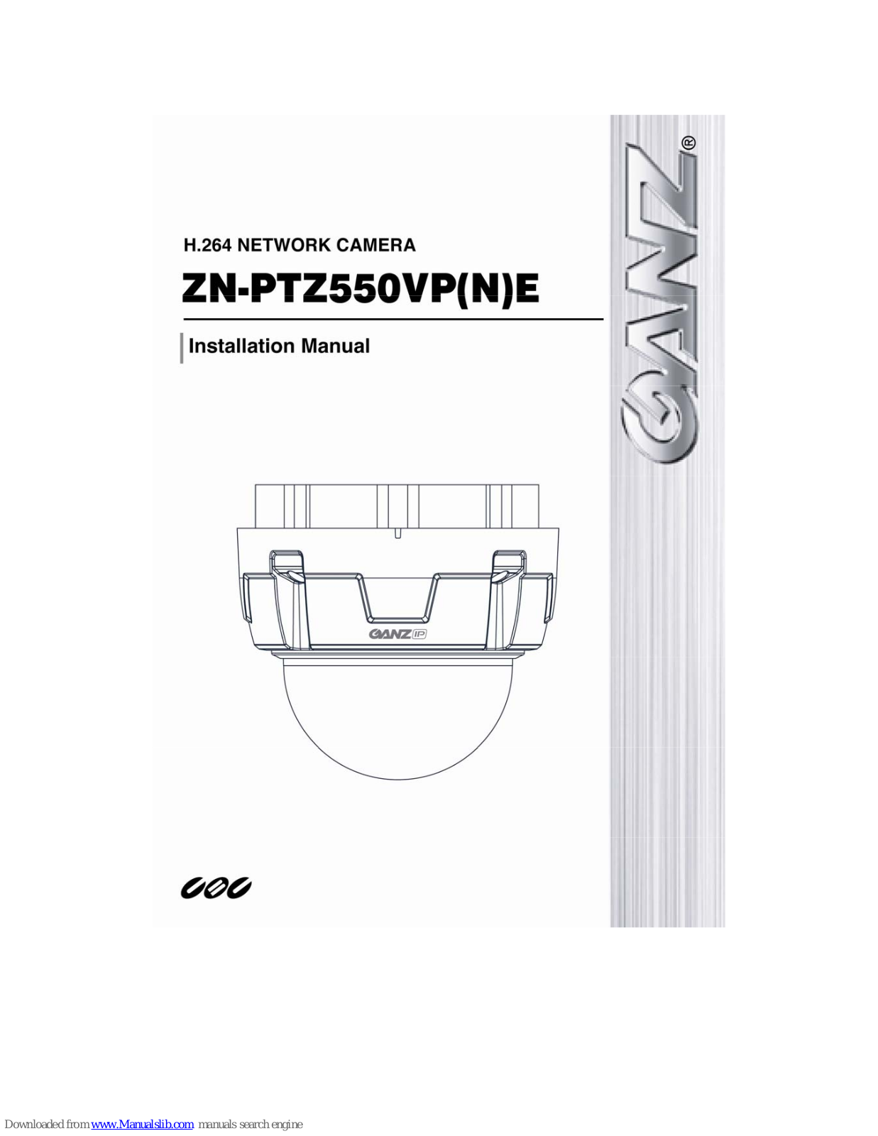 Ganz ZN-PTZ550VP(N)E Installation Manual