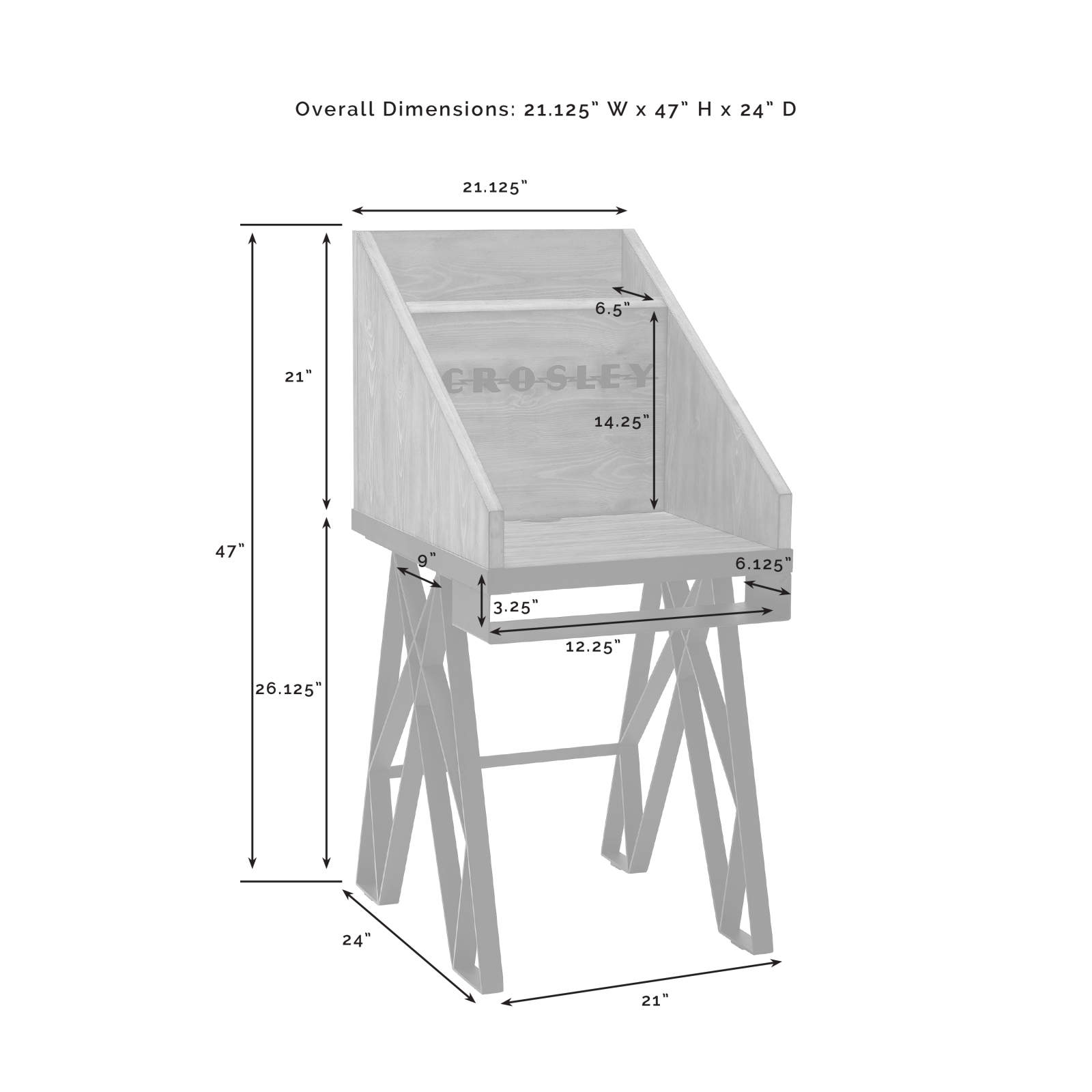 Crosley Electronics DVTX1003 Dimensions - ManualMachine.com
