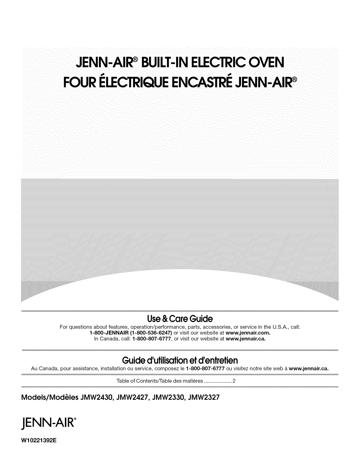 Jenn-Air JMW2430WW00, JMW2430WS01, JMW2430WS00, JMW2430WR01, JMW2430WR00 Owner’s Manual