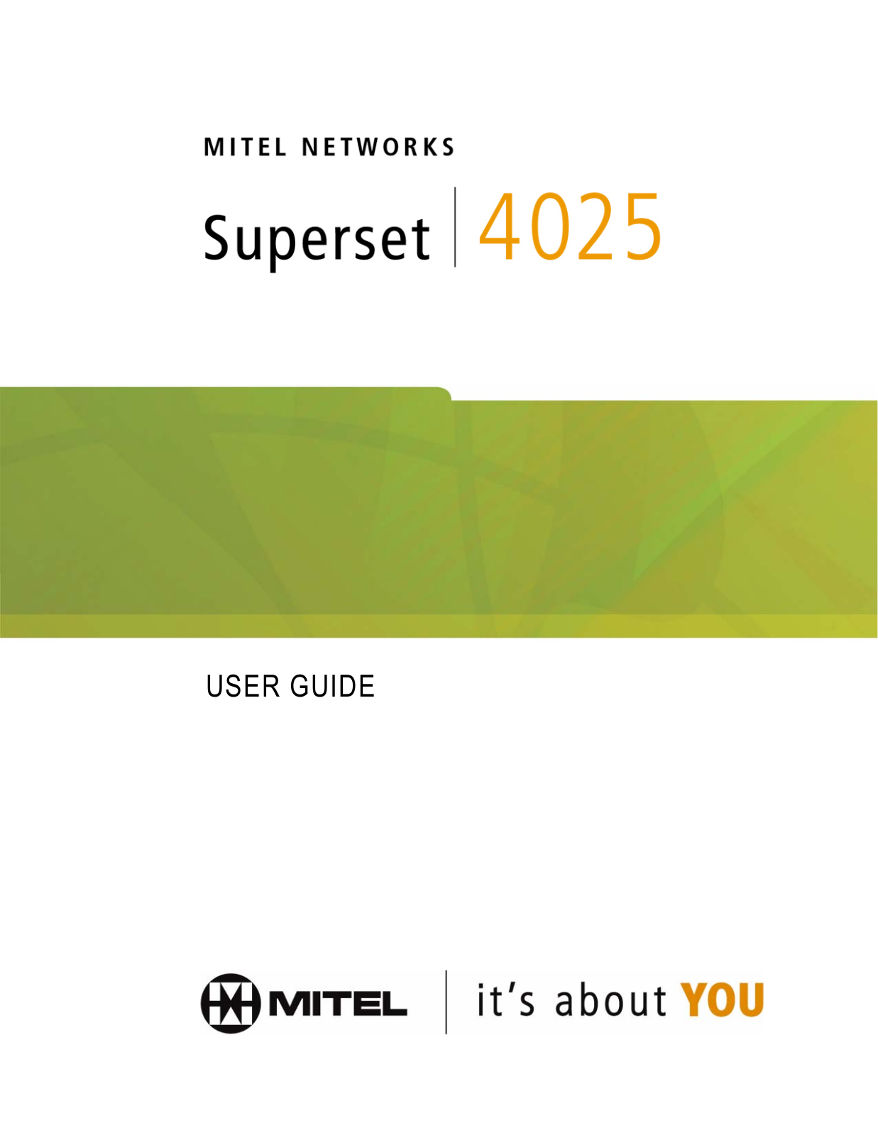 Mitel Superset 4025 User Manual