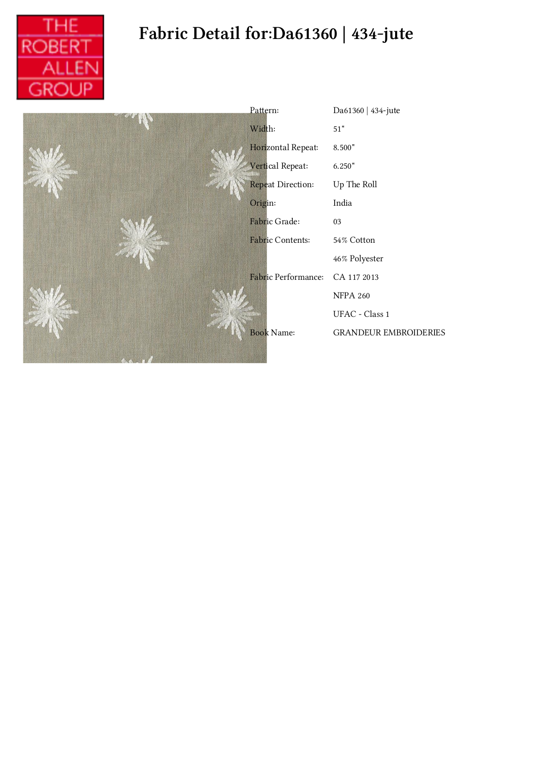Duralee CRAL7224 Specifications - ManualMachine.com
