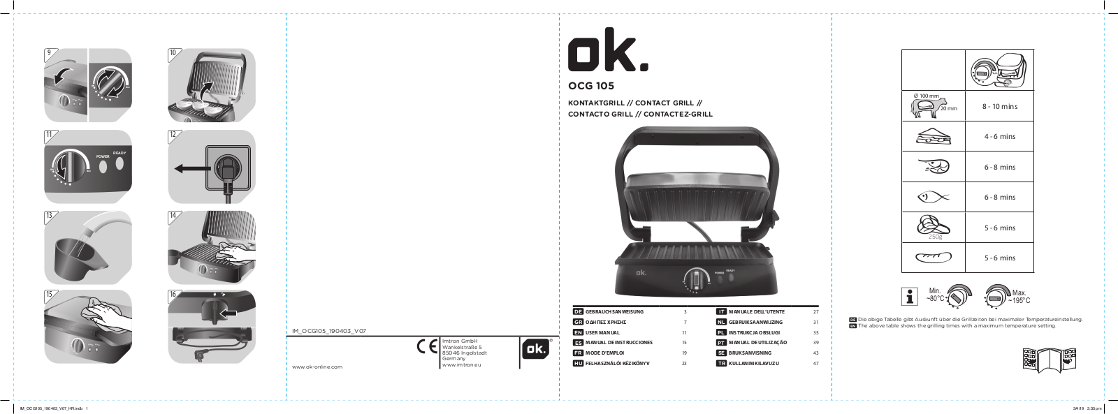 OK. OCG 105 User guide - ManualMachine.com