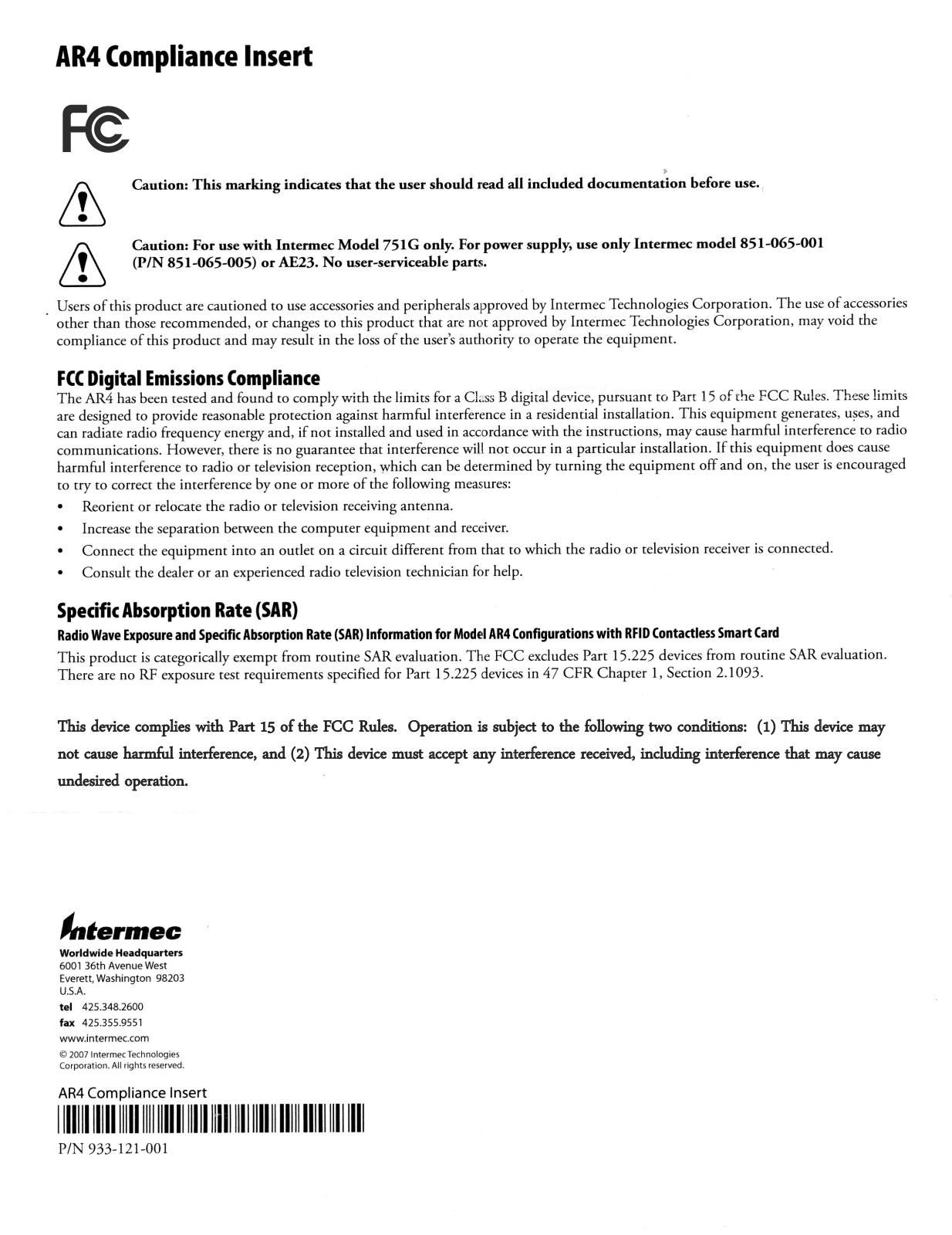 Intermec Technologies AR4 User Manual - ManualMachine.com