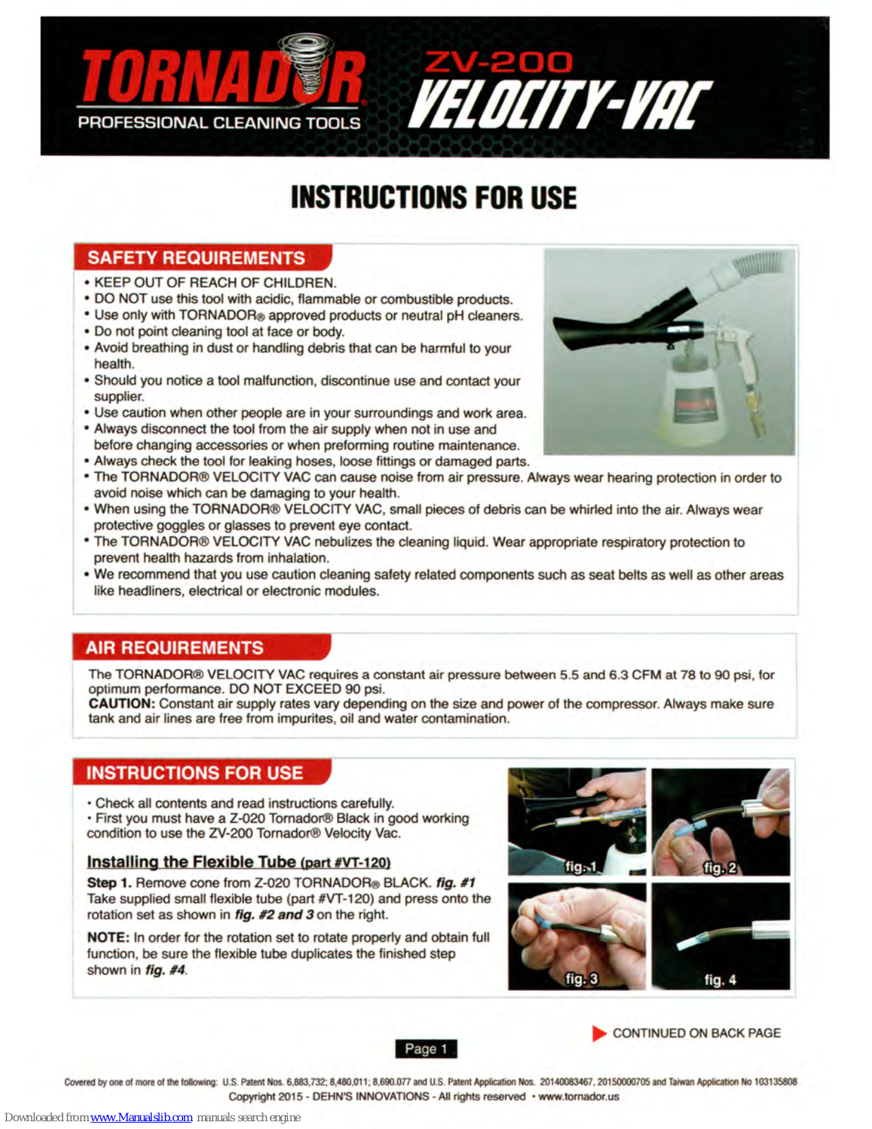 Tornador ZV-200 Instructions For Use Manual