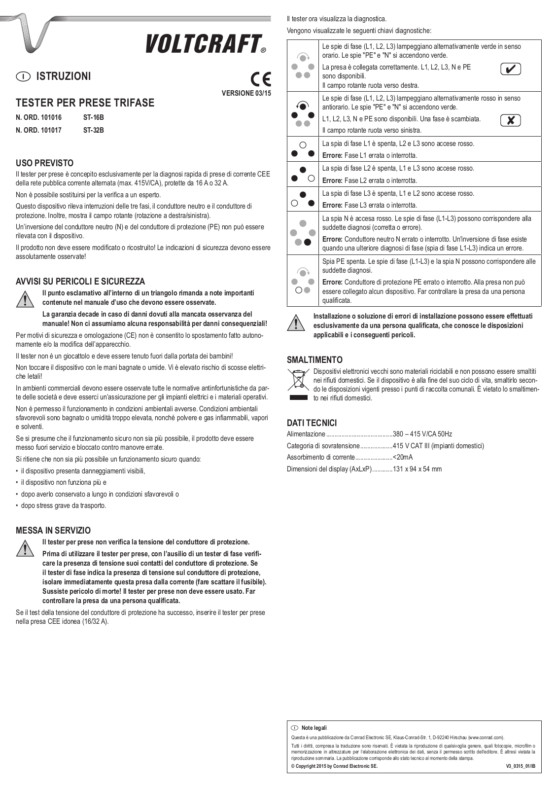 VOLTCRAFT ST-32B, ST-16B User guide