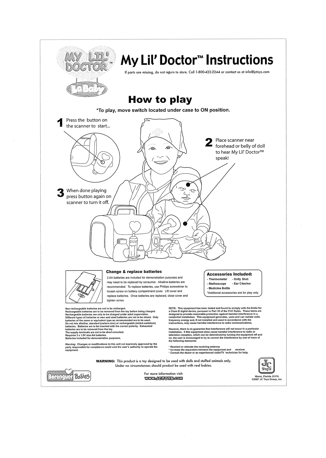 JC Toys Group 15360 User Manual