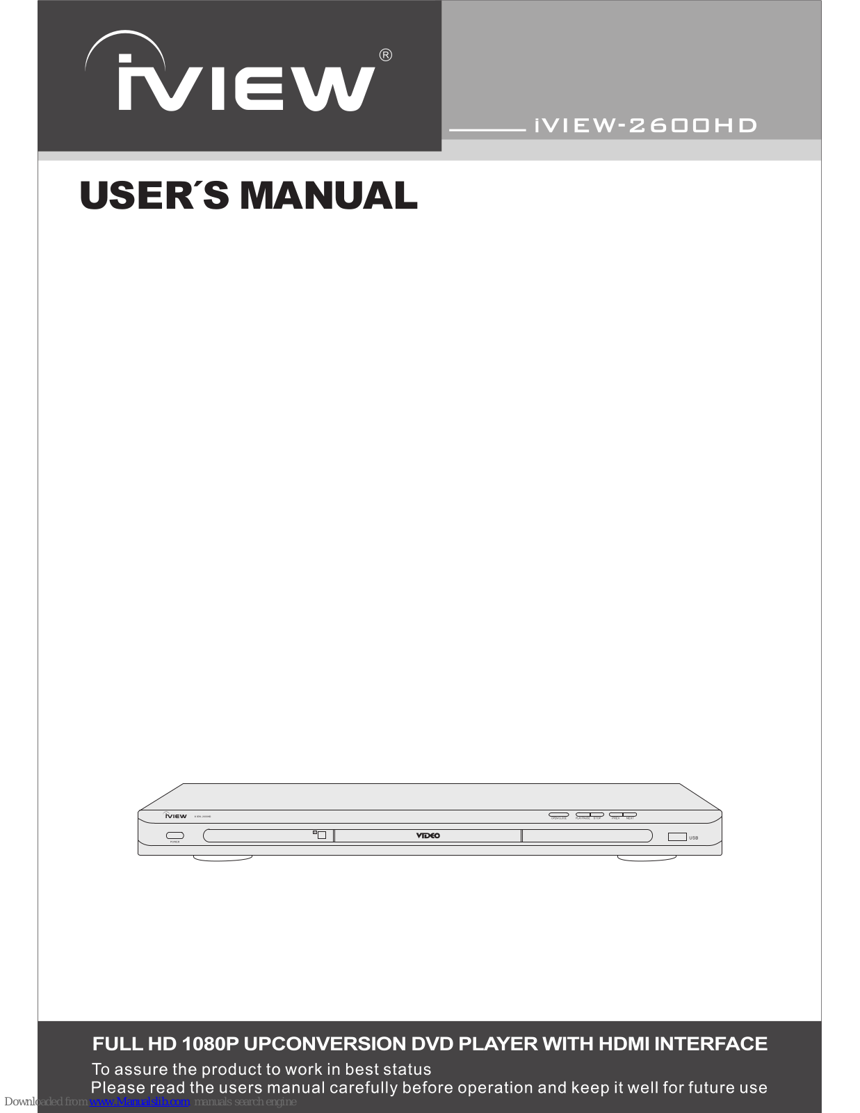 IVIEW iVIEW-2600HD, 2600HD User Manual