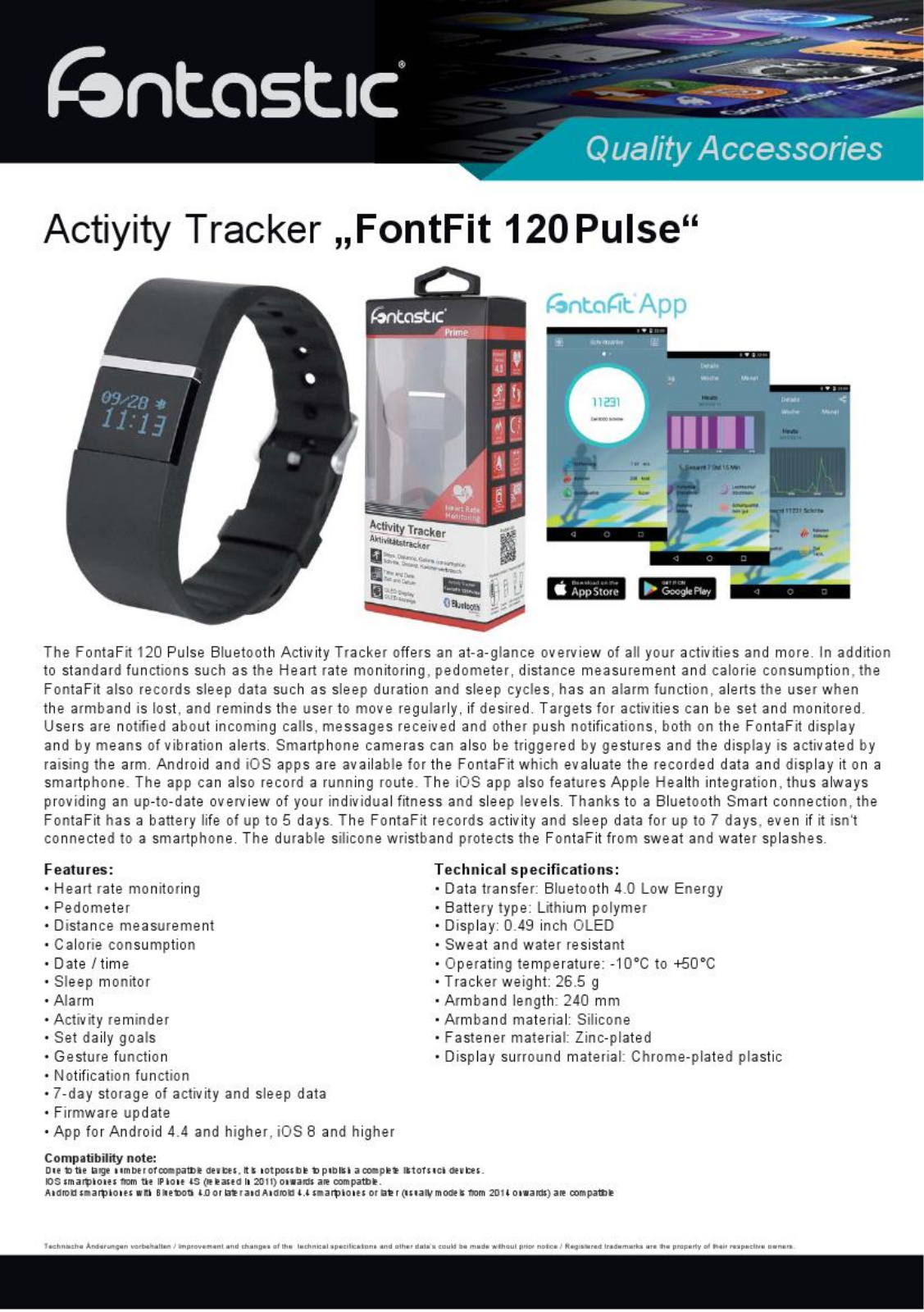 Fontastic IDATA FIT-PULSE Datasheet - ManualMachine.com