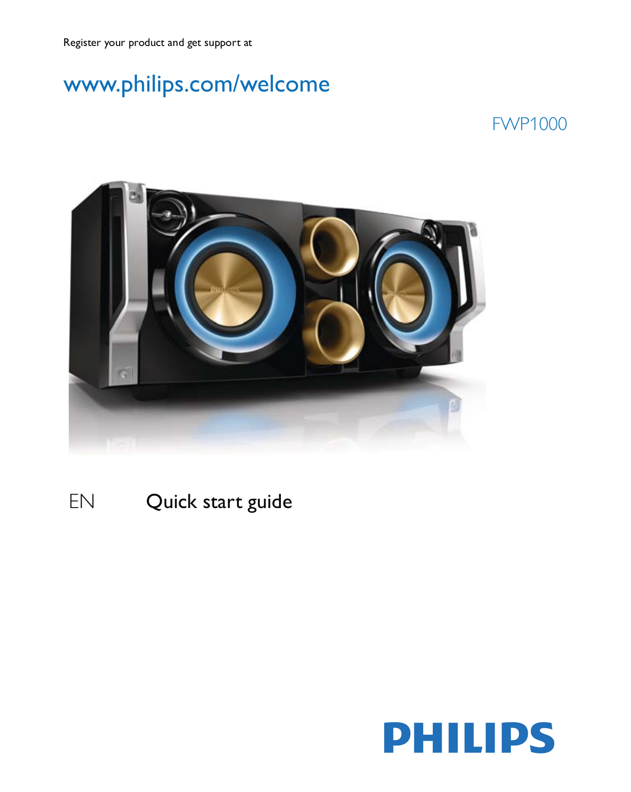 Philips FWP1000 Quick start guide