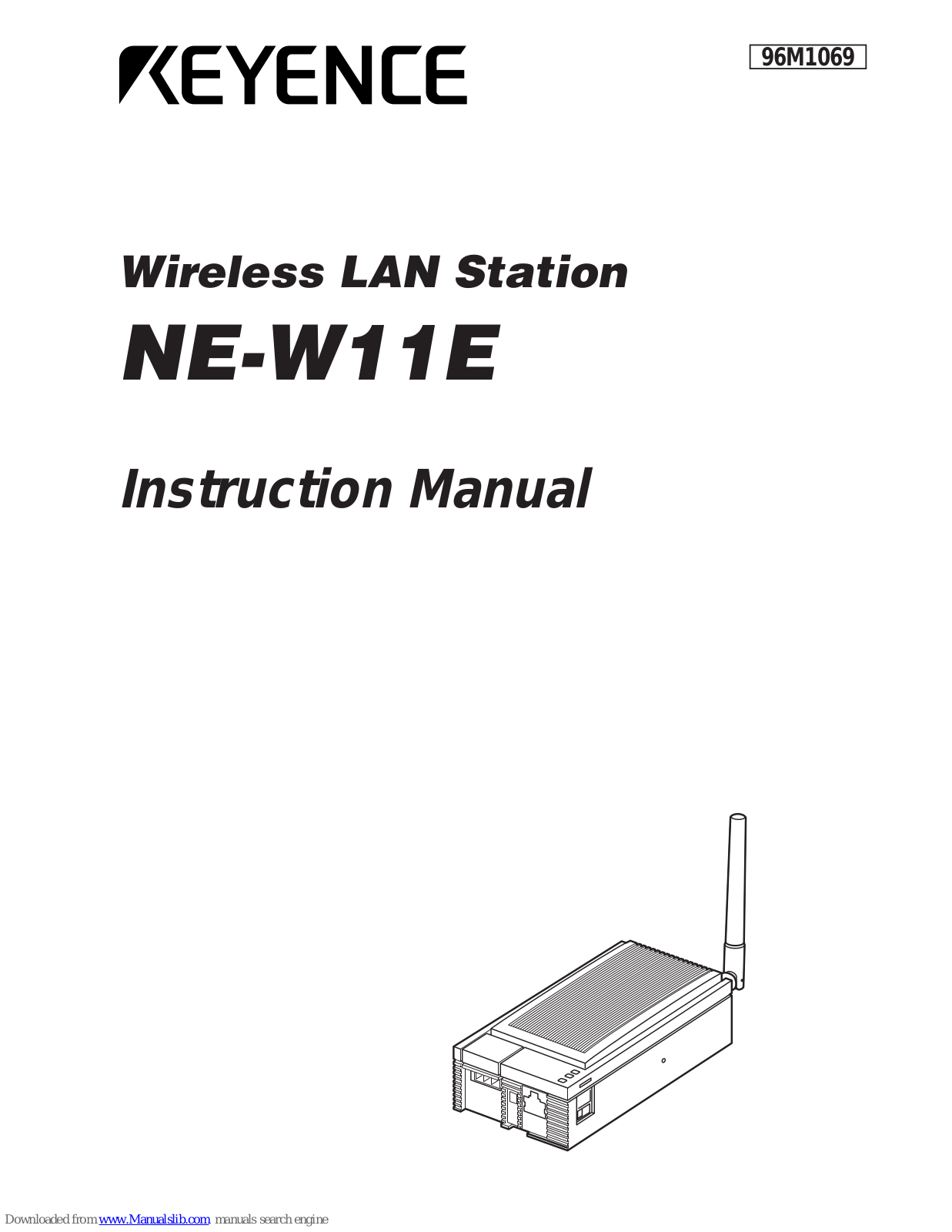 Keyence NE-W11E Instructions Manual