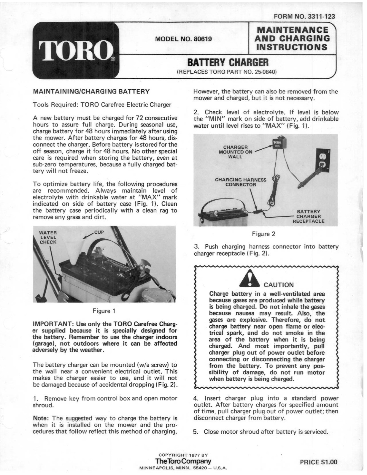 Toro 80619 Operator's Manual