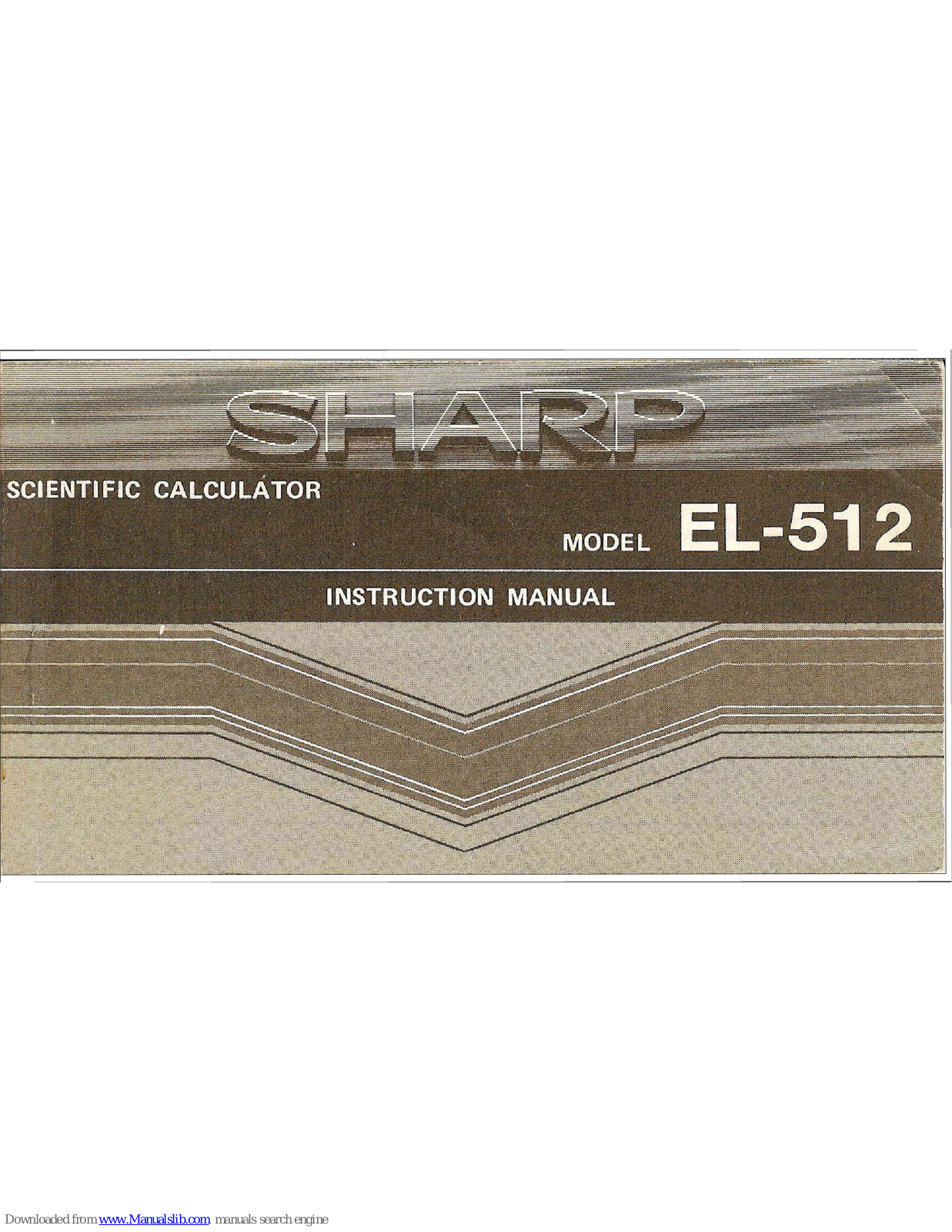 Sharp EL-512 Instruction Manual - ManualMachine.com