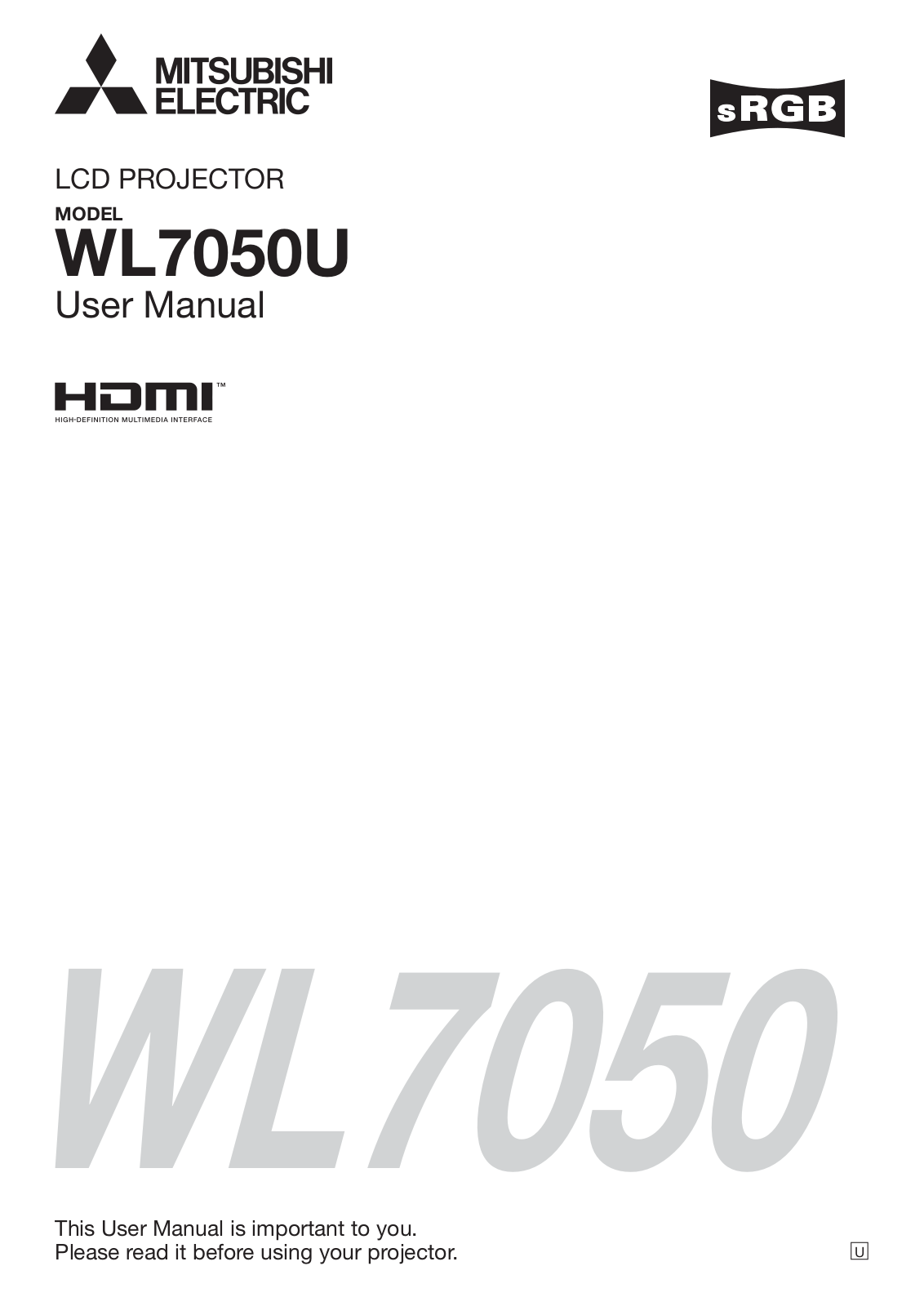 Mitsubishi WL7050U User Manual