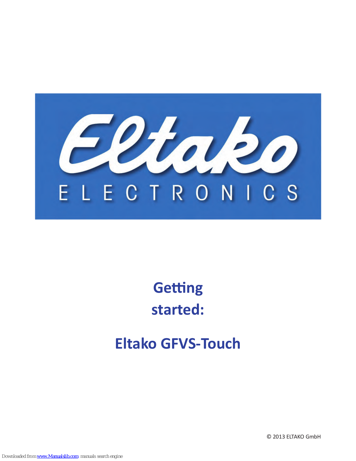 Eltako GFVS-Touch Quick Start Manual