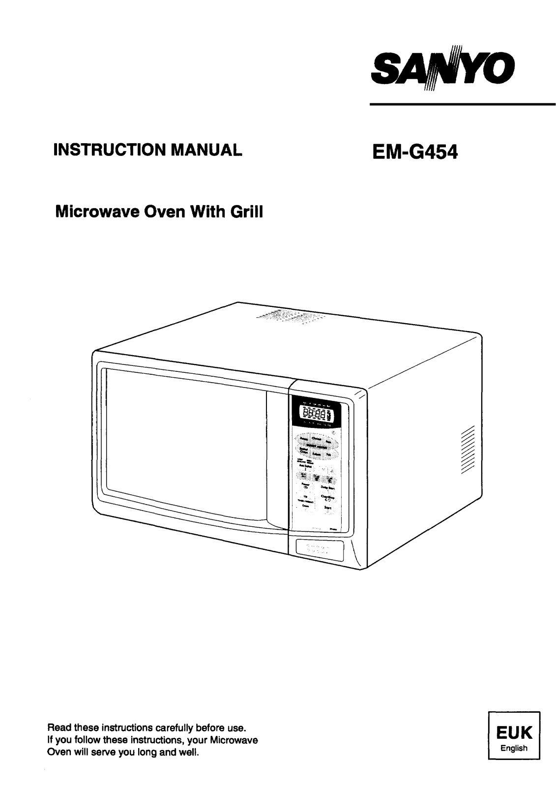 Sanyo EM-G454 Instruction Manual