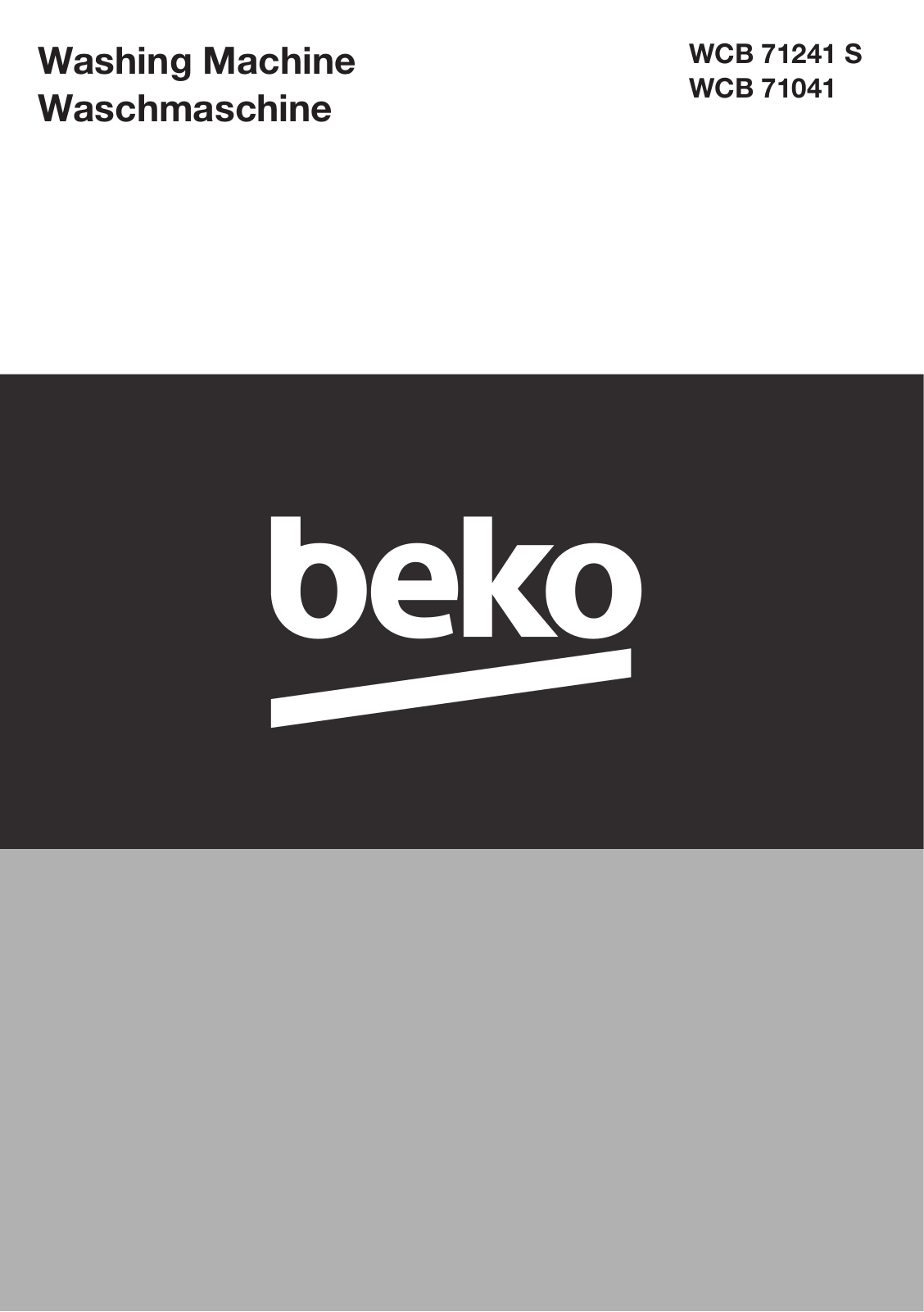 Beko WCB 71241 S, WCB 71041 User manual