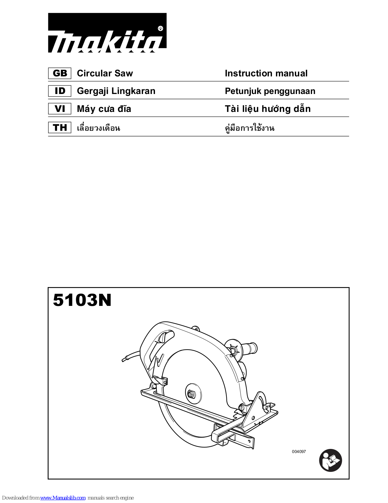 Makita 5103N Instruction Manual