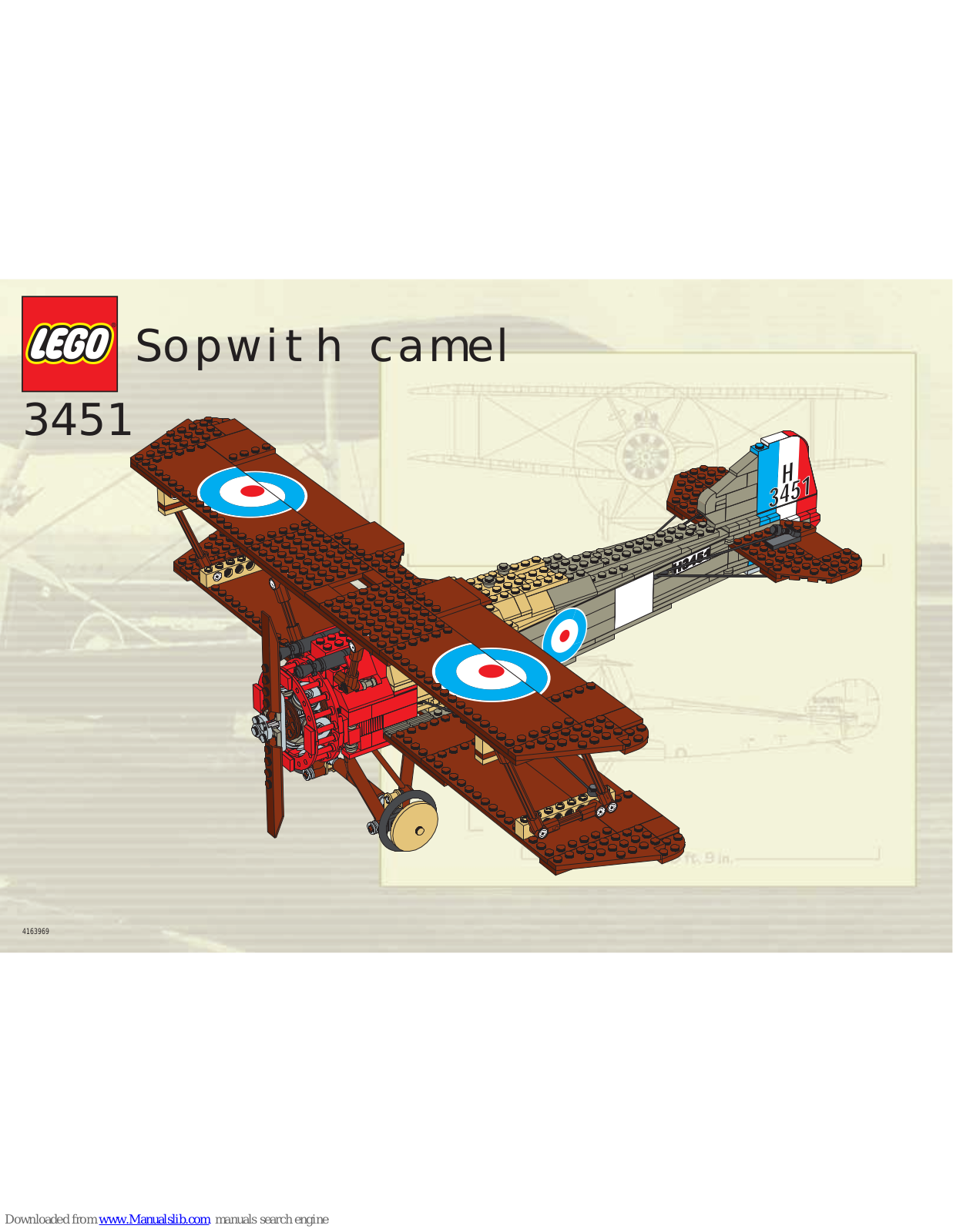 LEGO 3451, Sopwith camel 3451 Instructions Manual