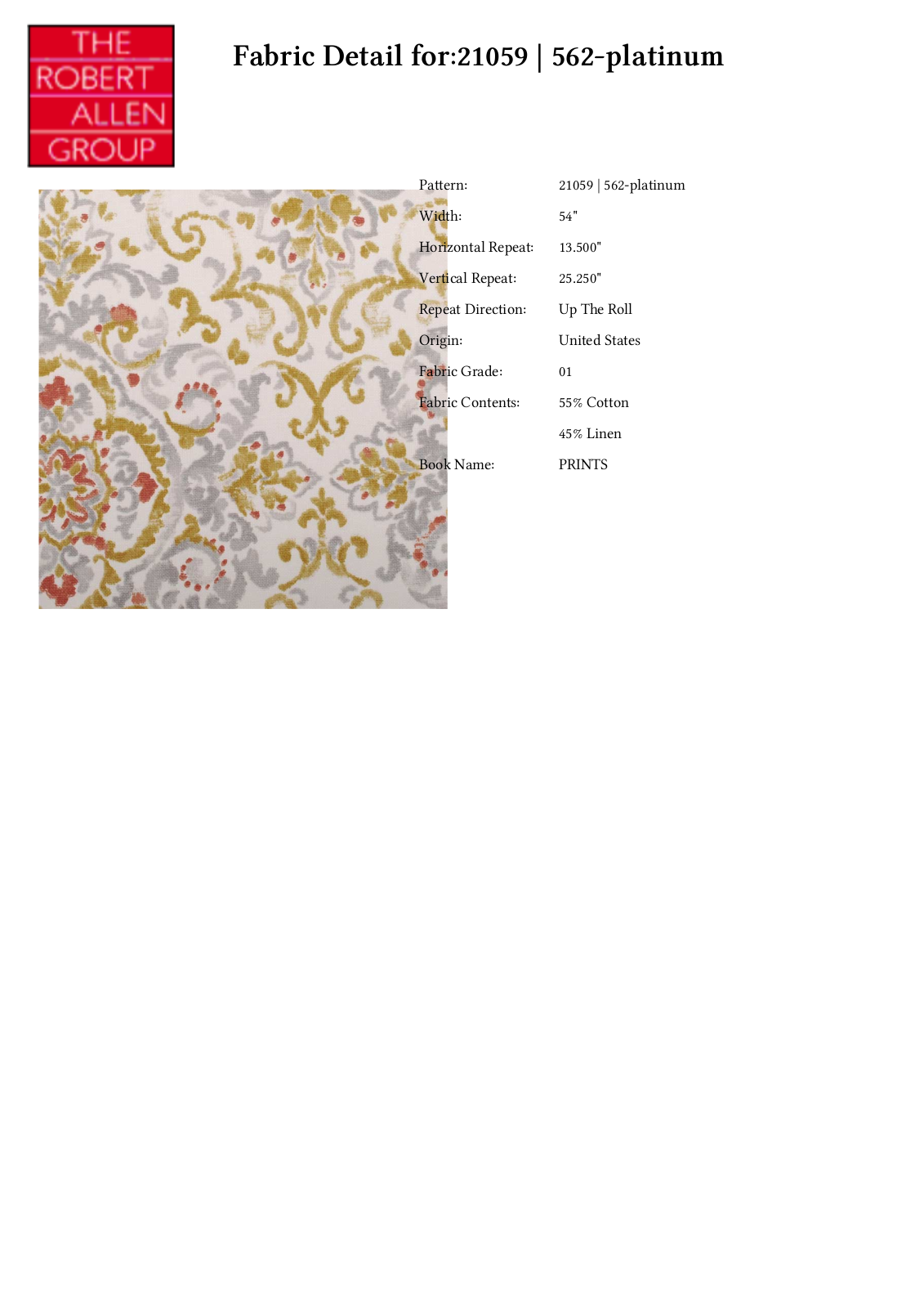 Duralee CRAL5694 Specifications - ManualMachine.com
