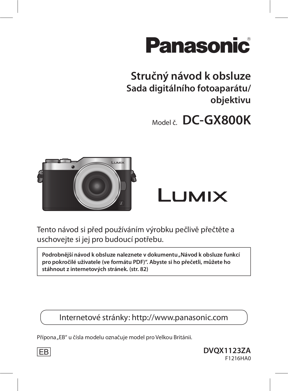 Panasonic DC-GX800KEGK, DI-4KGX800S, DC-GX800KEGT User Manual