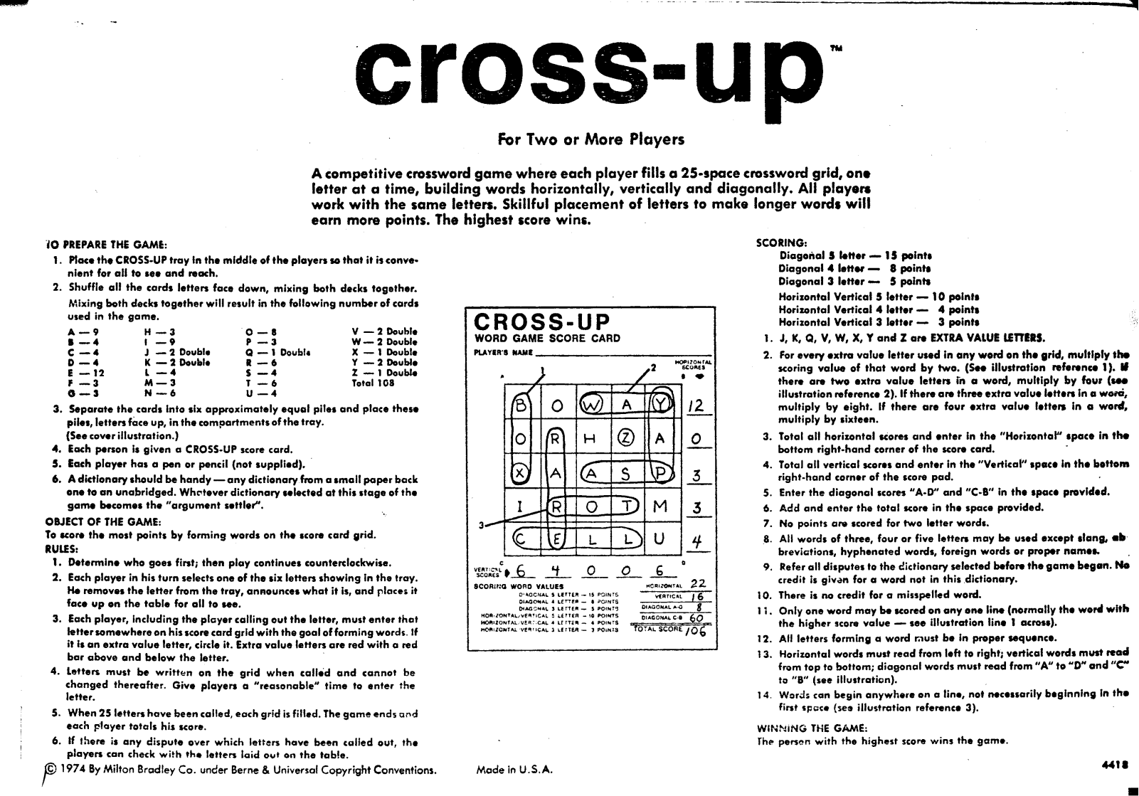 Hasbro CROSS-UP User Manual