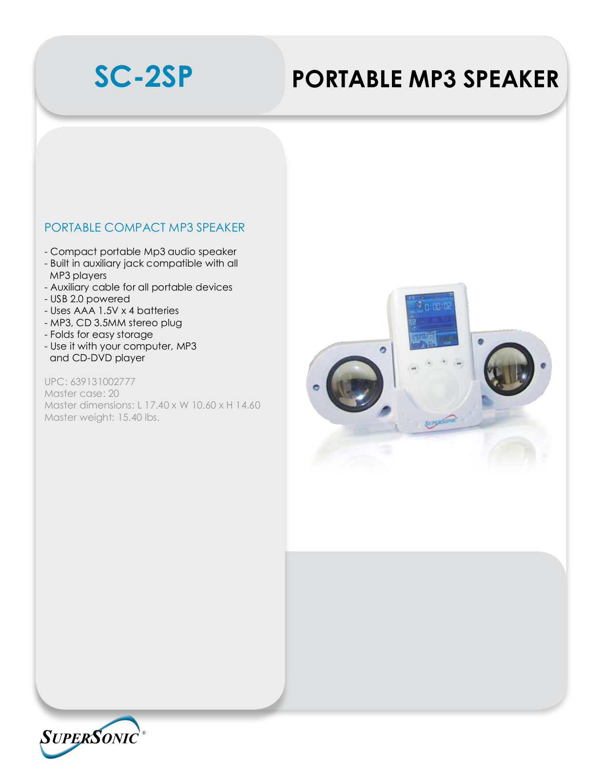 Supersonic SC-2SP User Manual