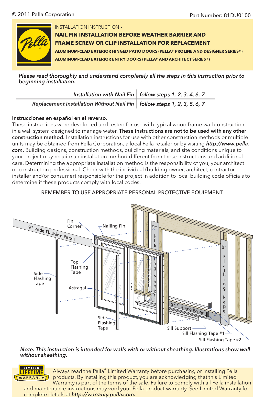 Pella 81DU0100 User Manual