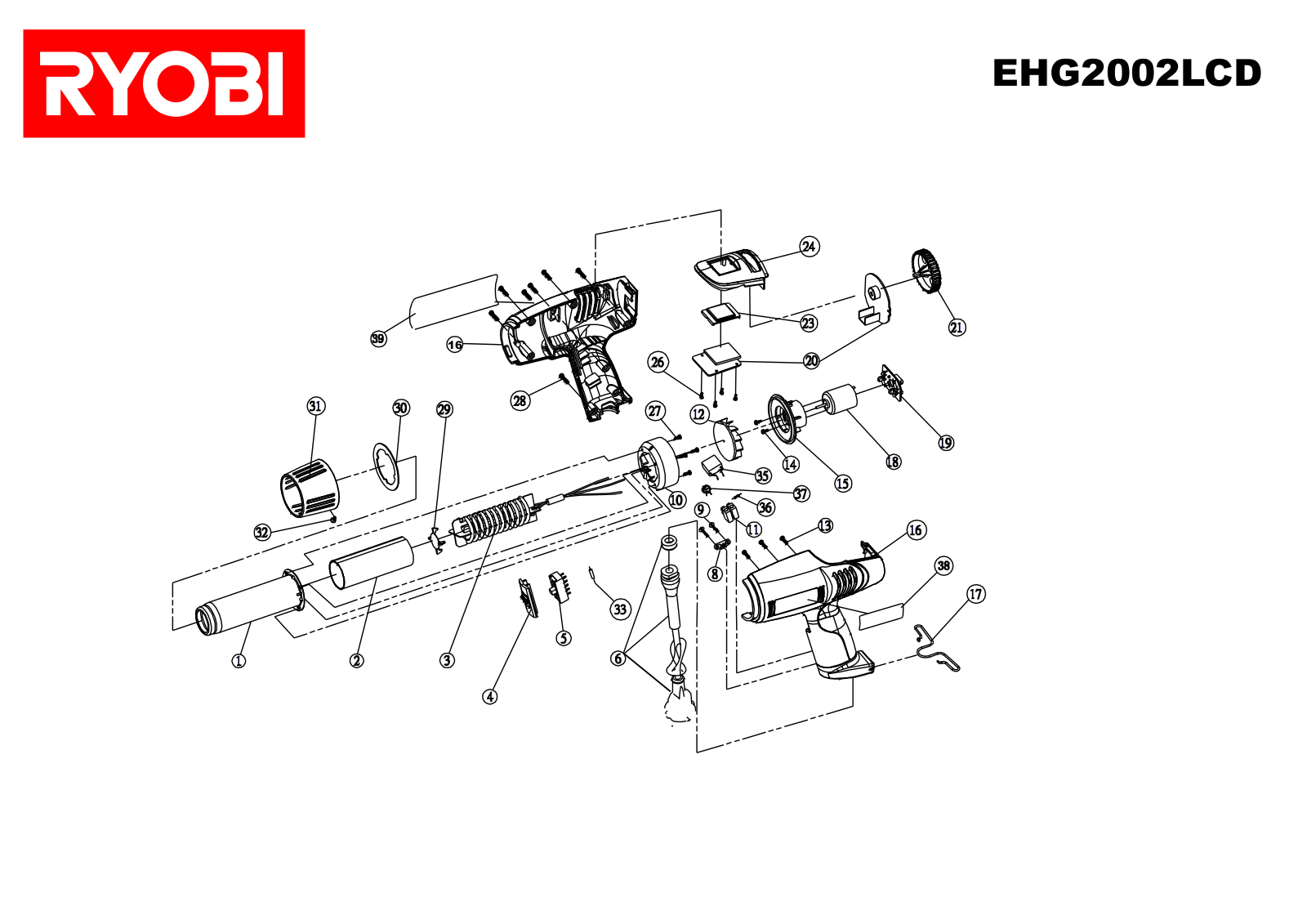 Ryobi EHG2002LCD User Manual