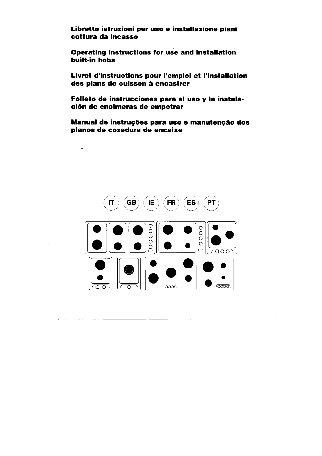 Zanussi CP4WA, CP4BA, CP4W User Manual