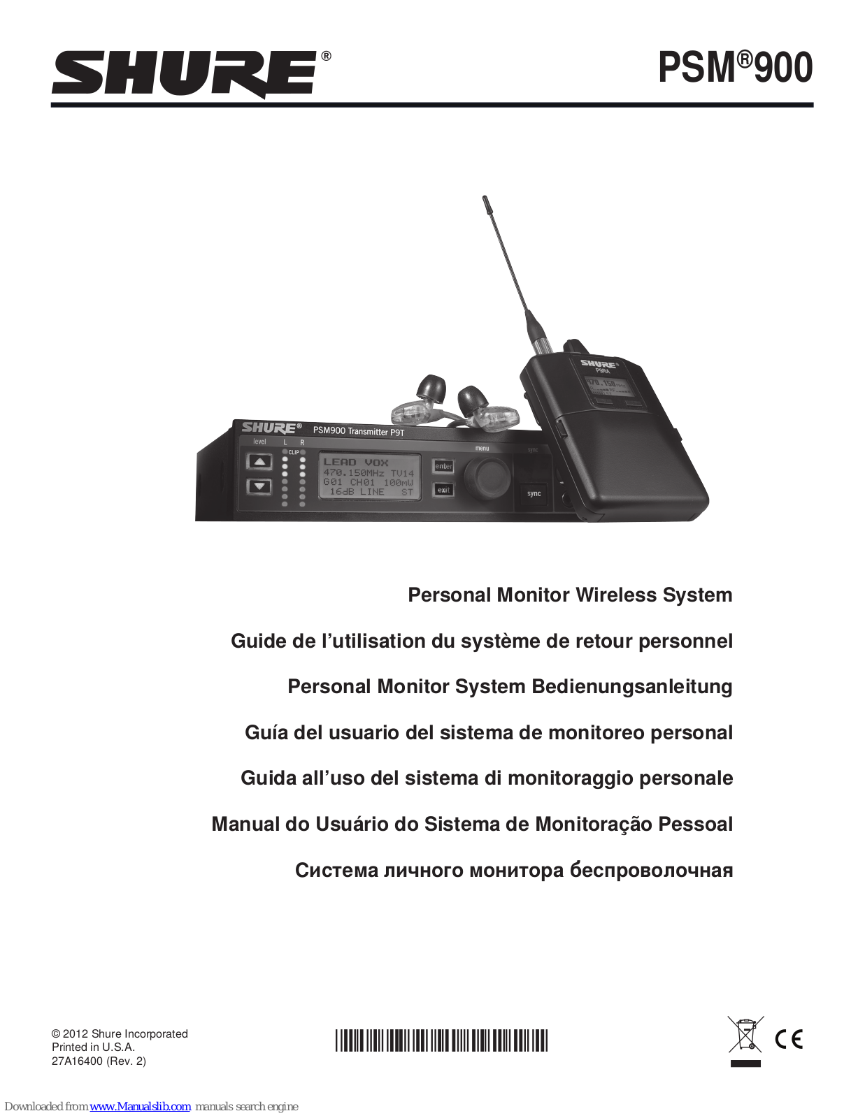 Shure PSM 900,PSM 900 User Manual