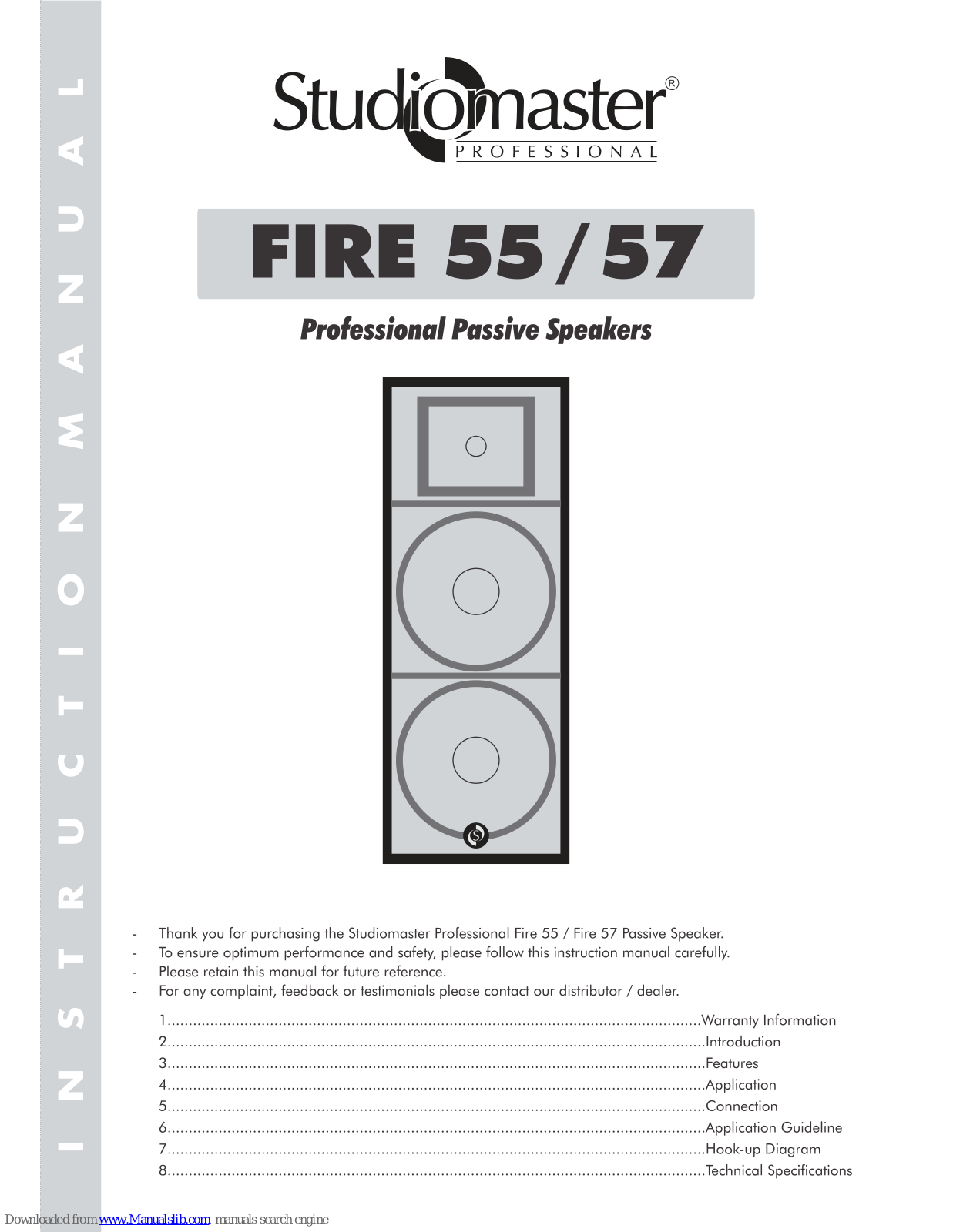 Studiomaster Fire 57 Instruction Manual - ManualMachine.com
