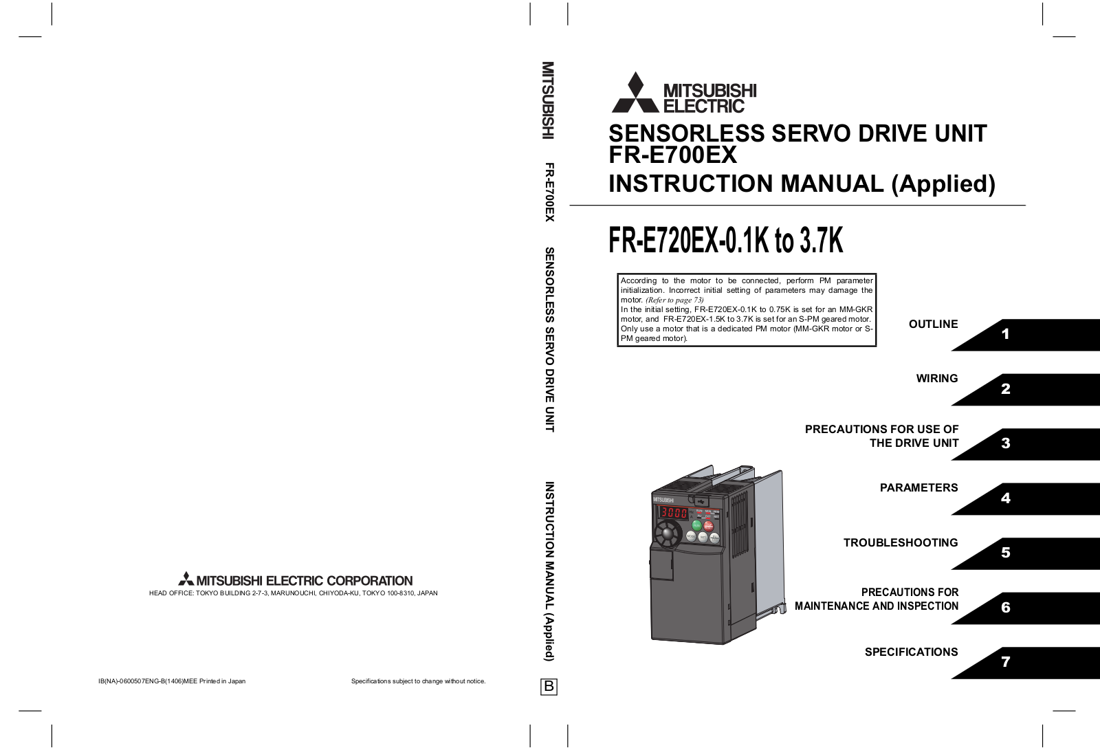 Mitsubishi Electronics FR-E700EX User Manual