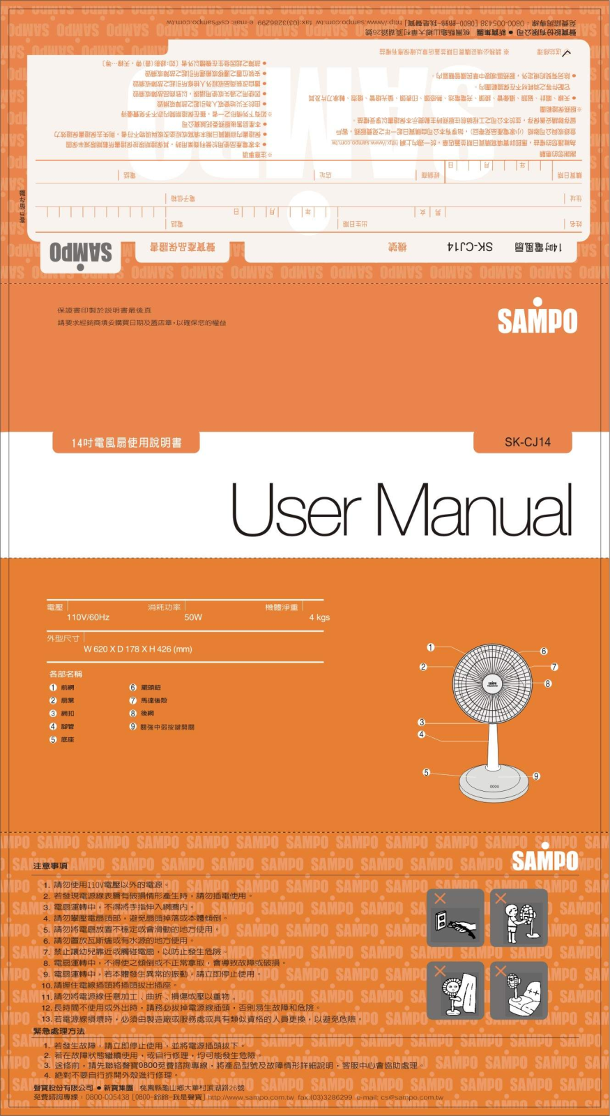 SAMPO SK-CJ14 User Manual