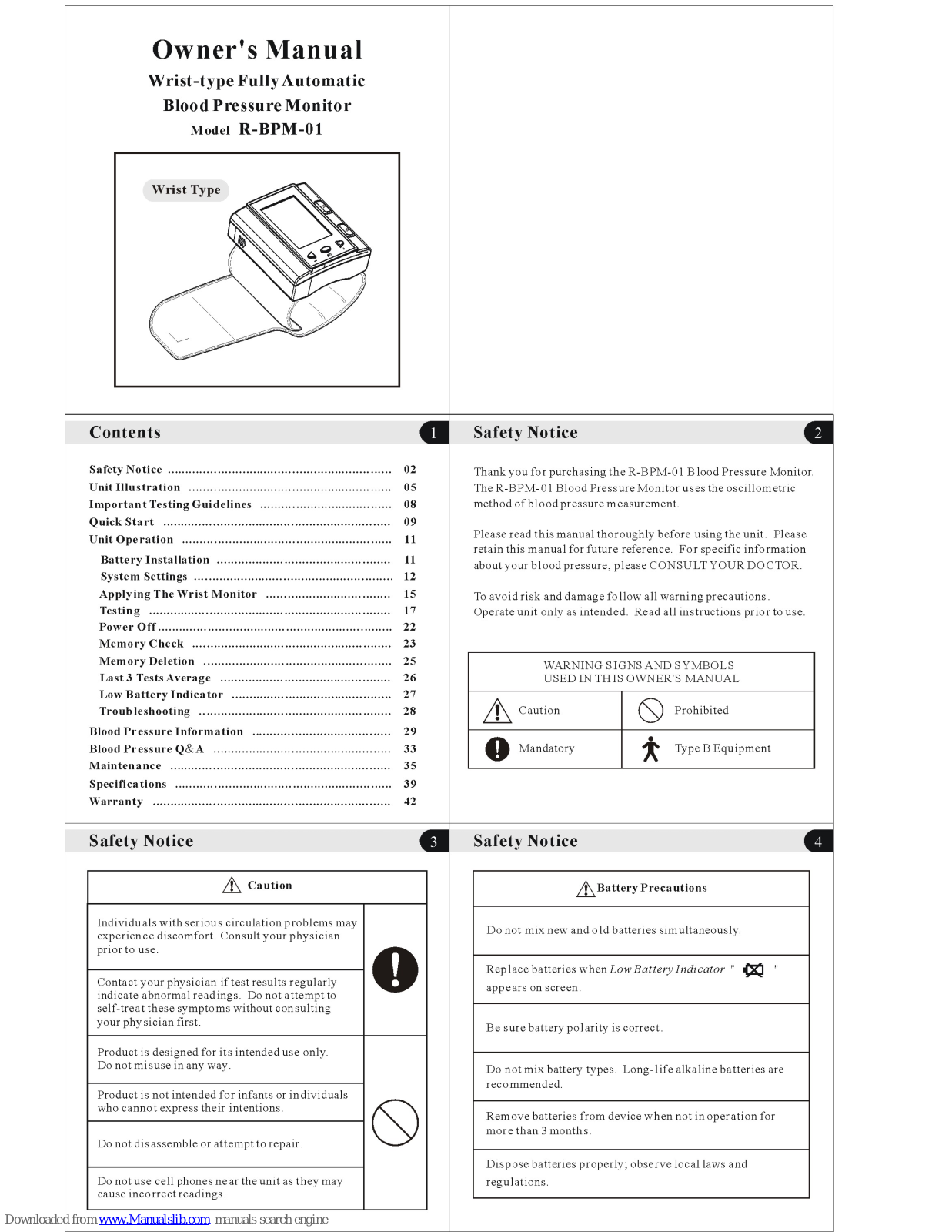 Rosewill R-BPM-01 Owner's Manual