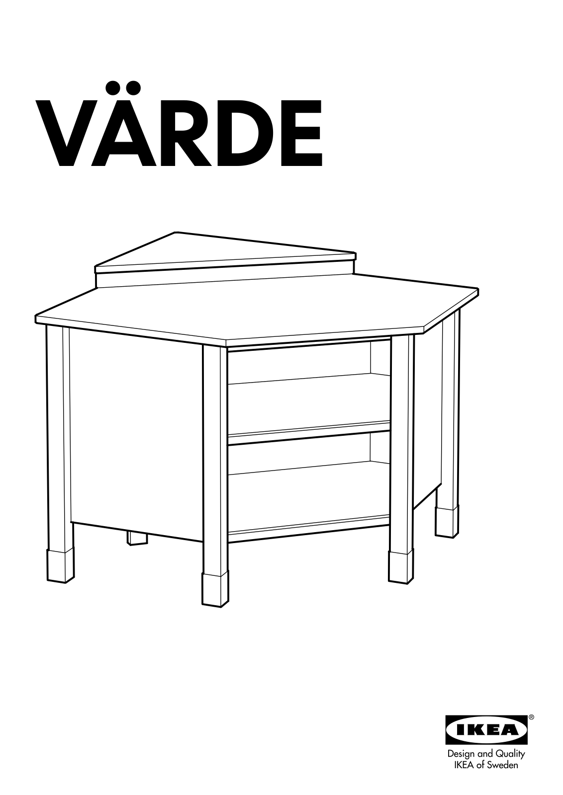 IKEA VÄRDE BASE CORNER CABINET 45X35