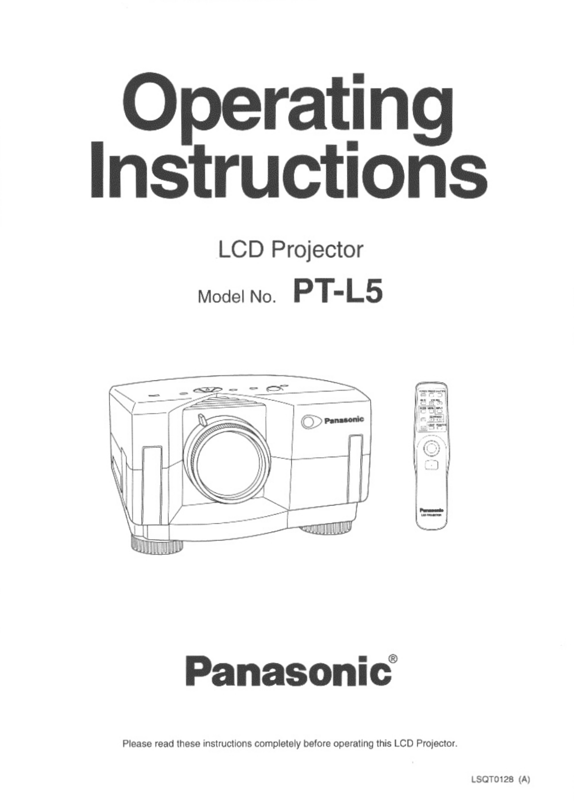 Panasonic PTL5 User Manual