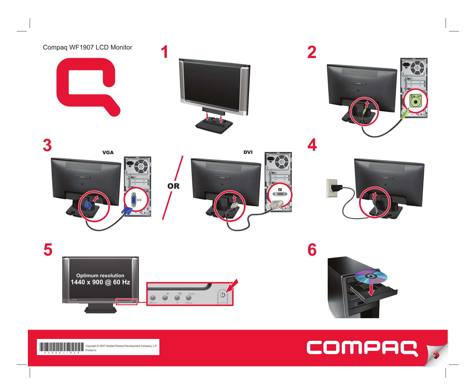 Compaq WF1907V Setup Poster