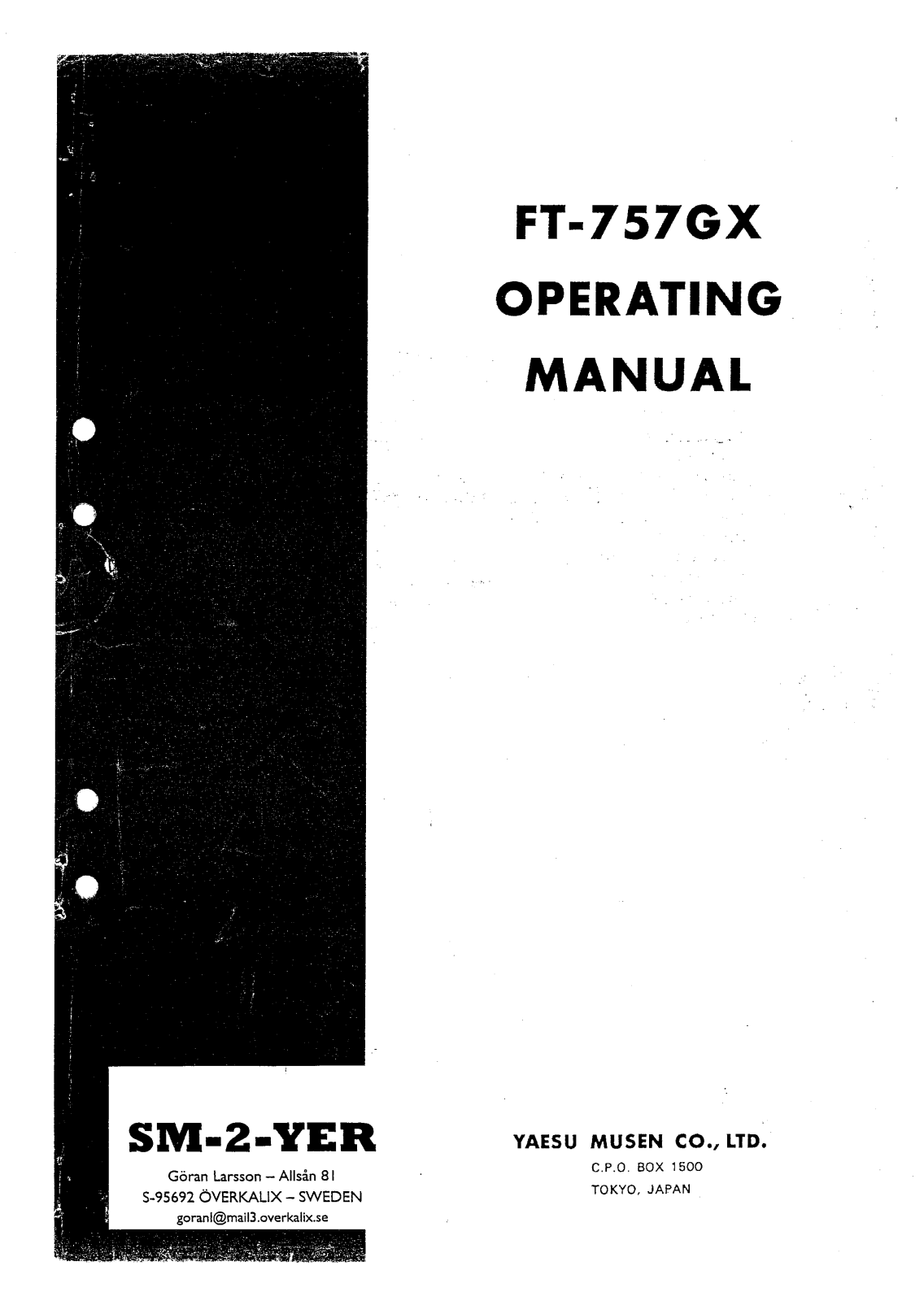 YAESU FT-757GX User Manual