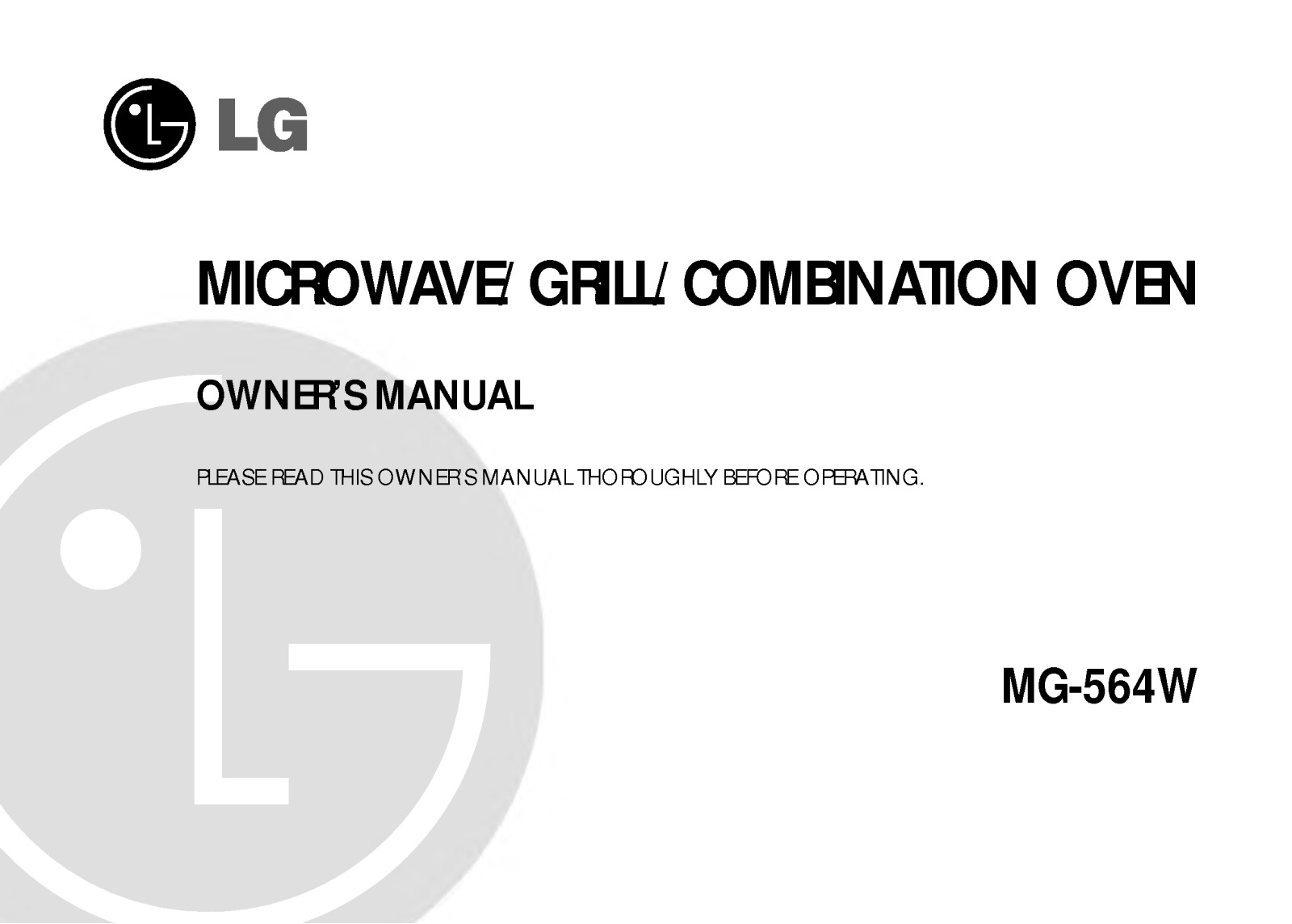 LG MG-564W User Manual