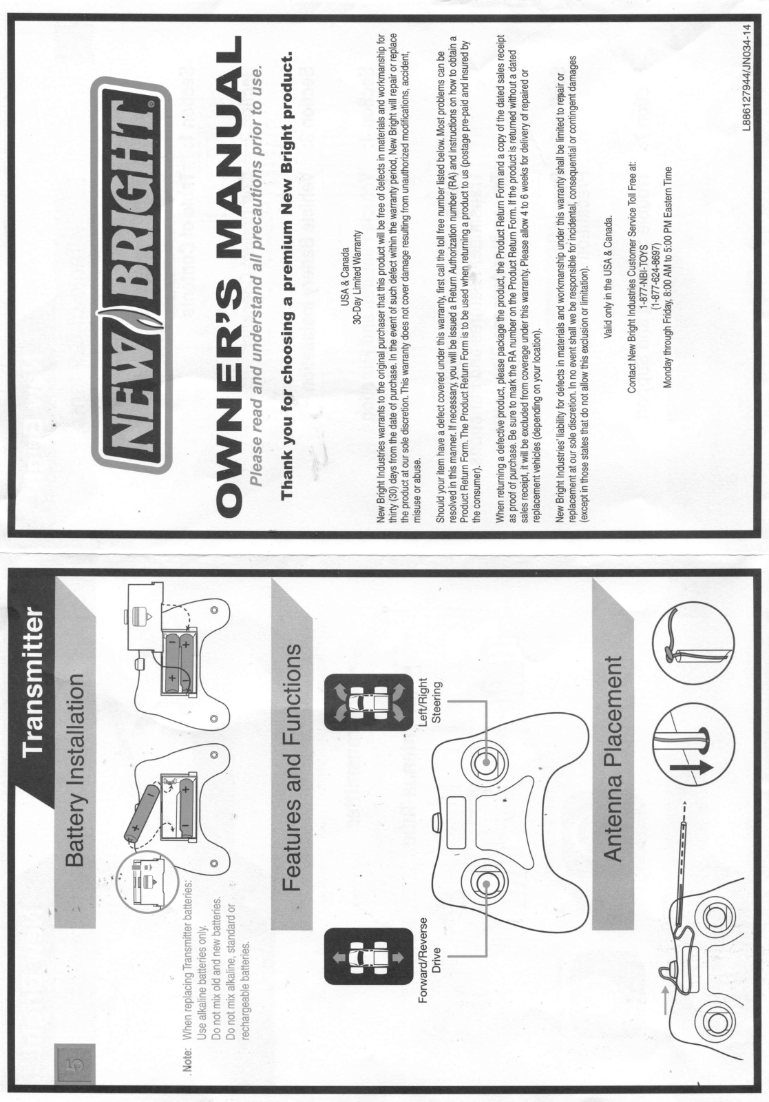 New Bright Co RF7MRR User Manual