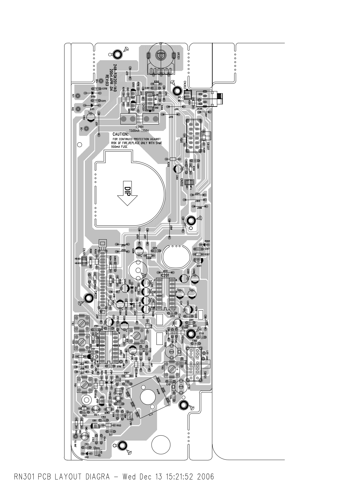 Vitek RN301 PCB LAYOUT DIAGRAM