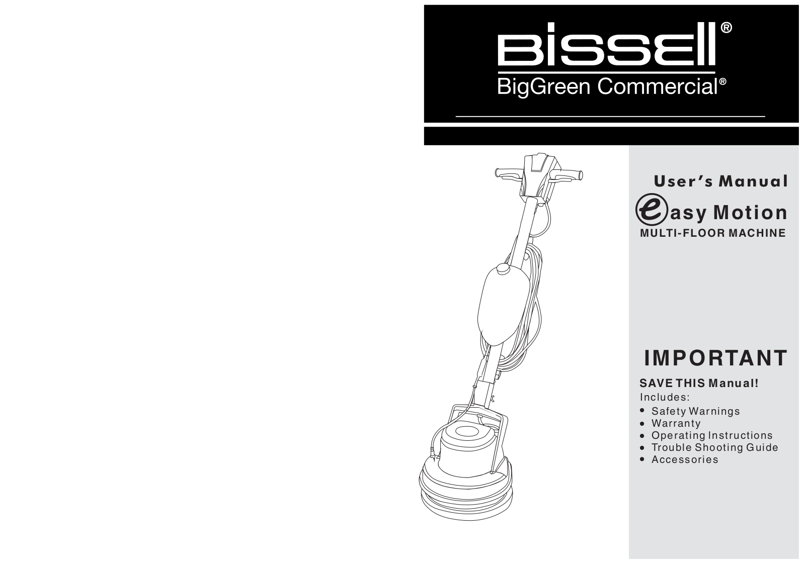 Bissell Easy Motion User Manual