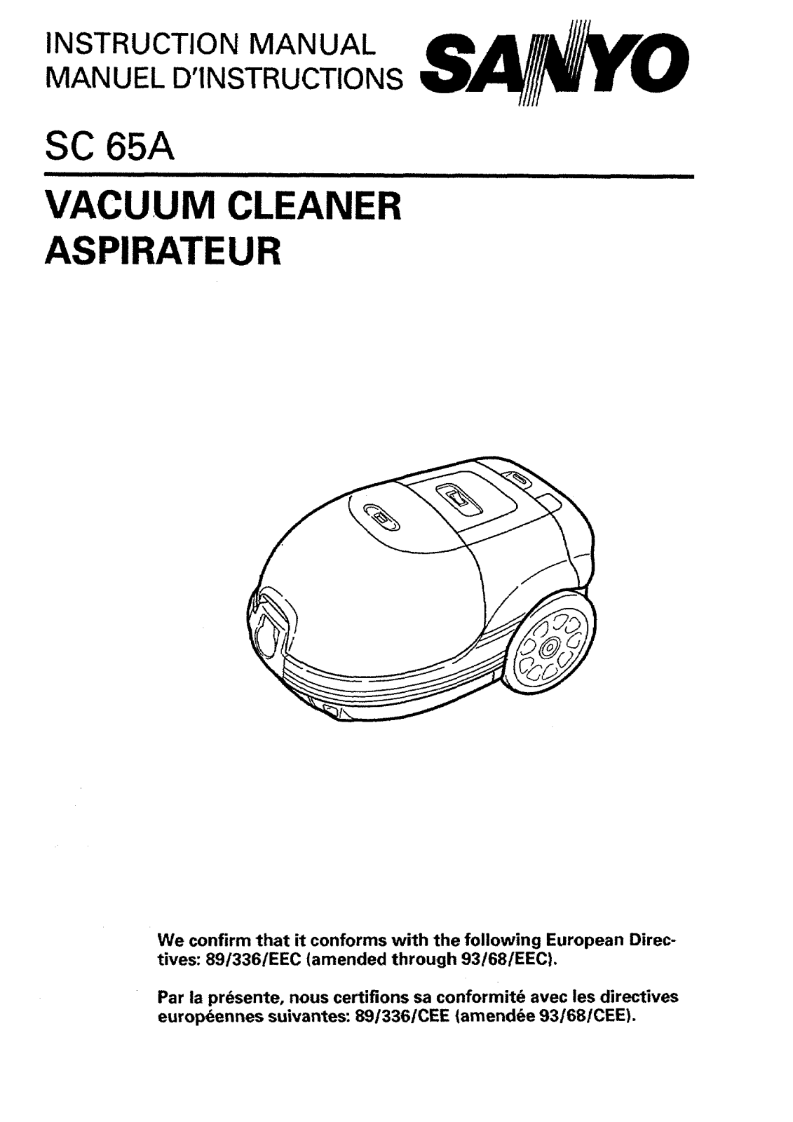 Sanyo SC-65A Instruction Manual