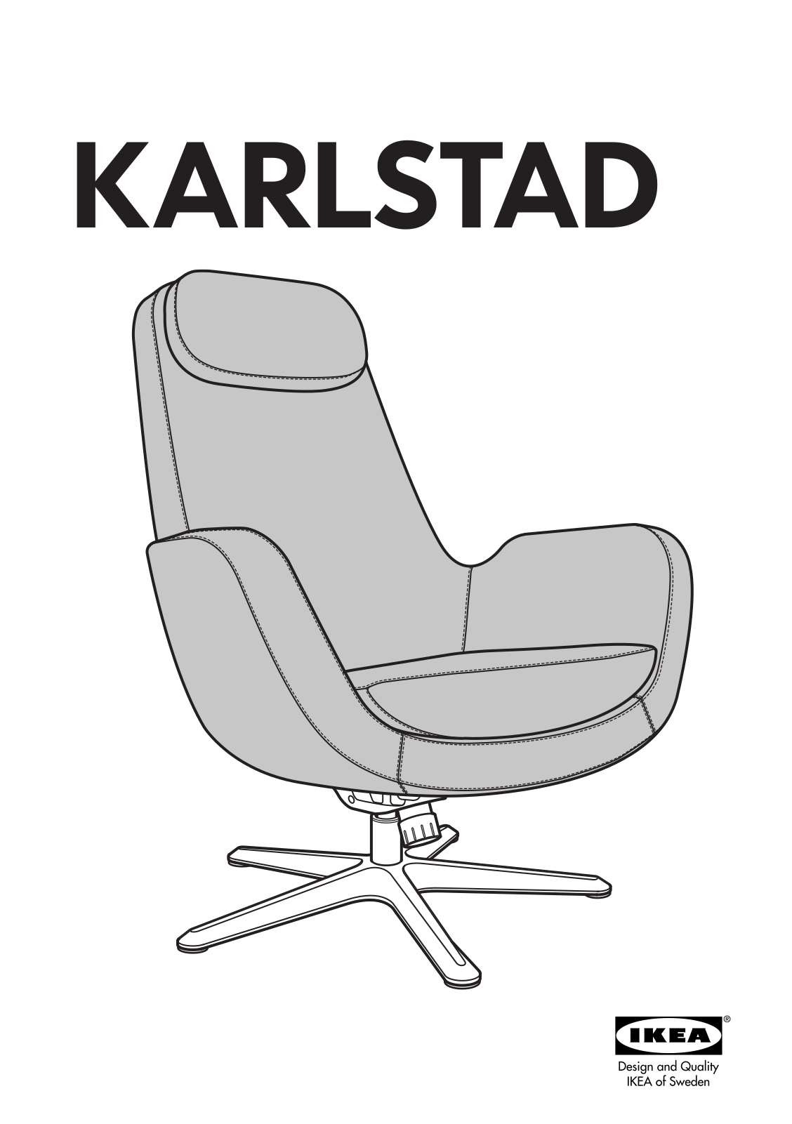 IKEA KARLSTAD SWIVEL CHAIR Assembly Instruction