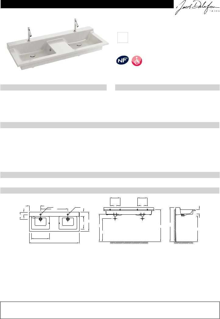 Jacob Delafon SOPRANO EXJ112-00 User guide