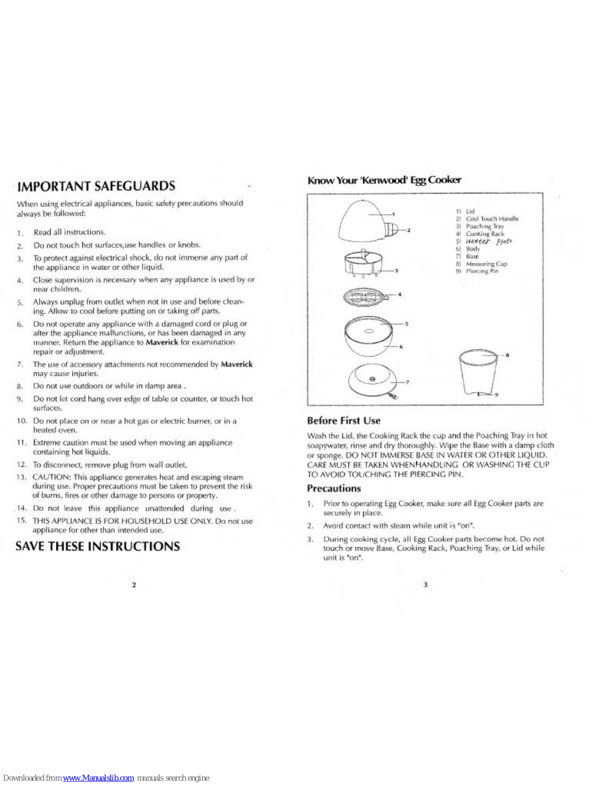 Edison Egg Cooker Quick Manual