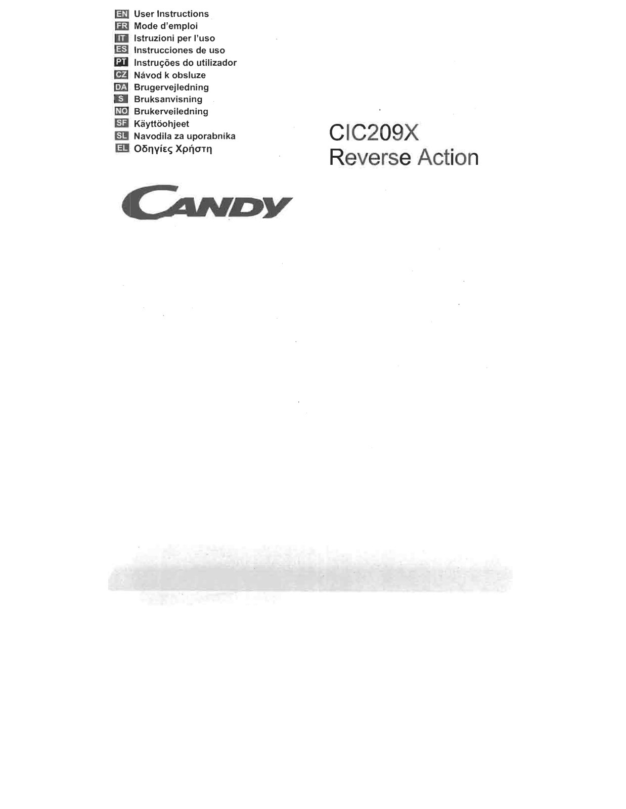 CANDY CIC209X User Manual