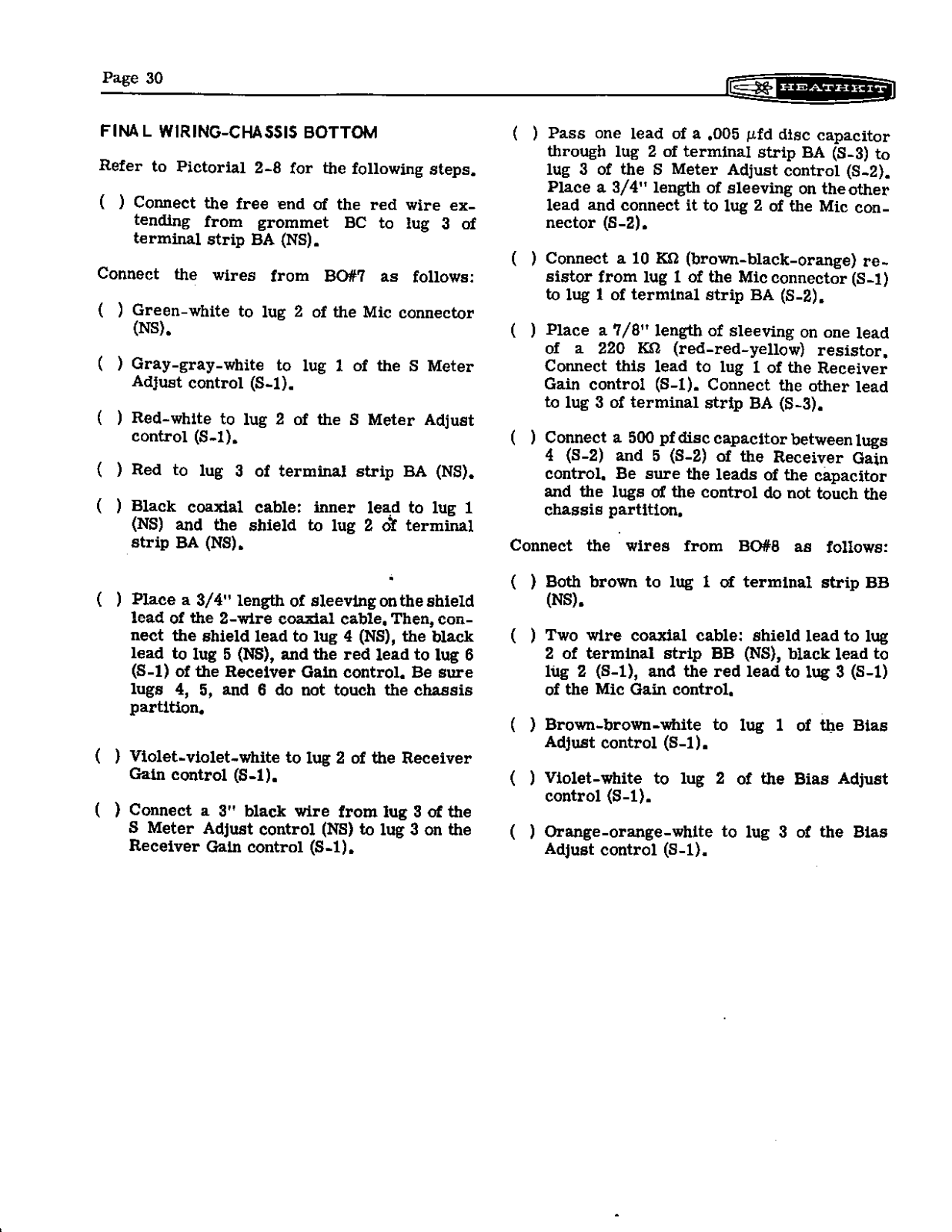 HEATHKIT HW-22a User Manual (PAGE 30)